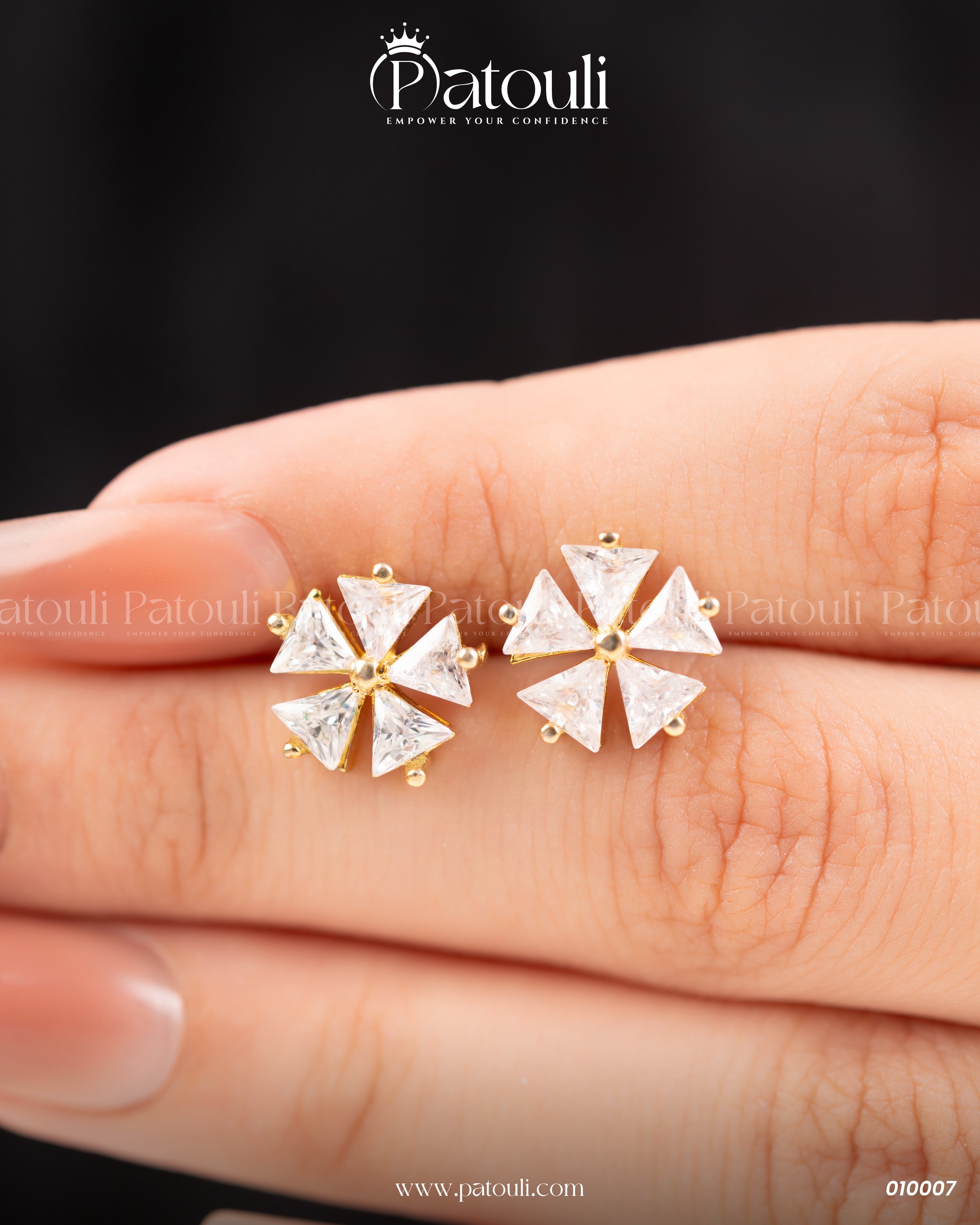 Zirconia Flower Cute Tops