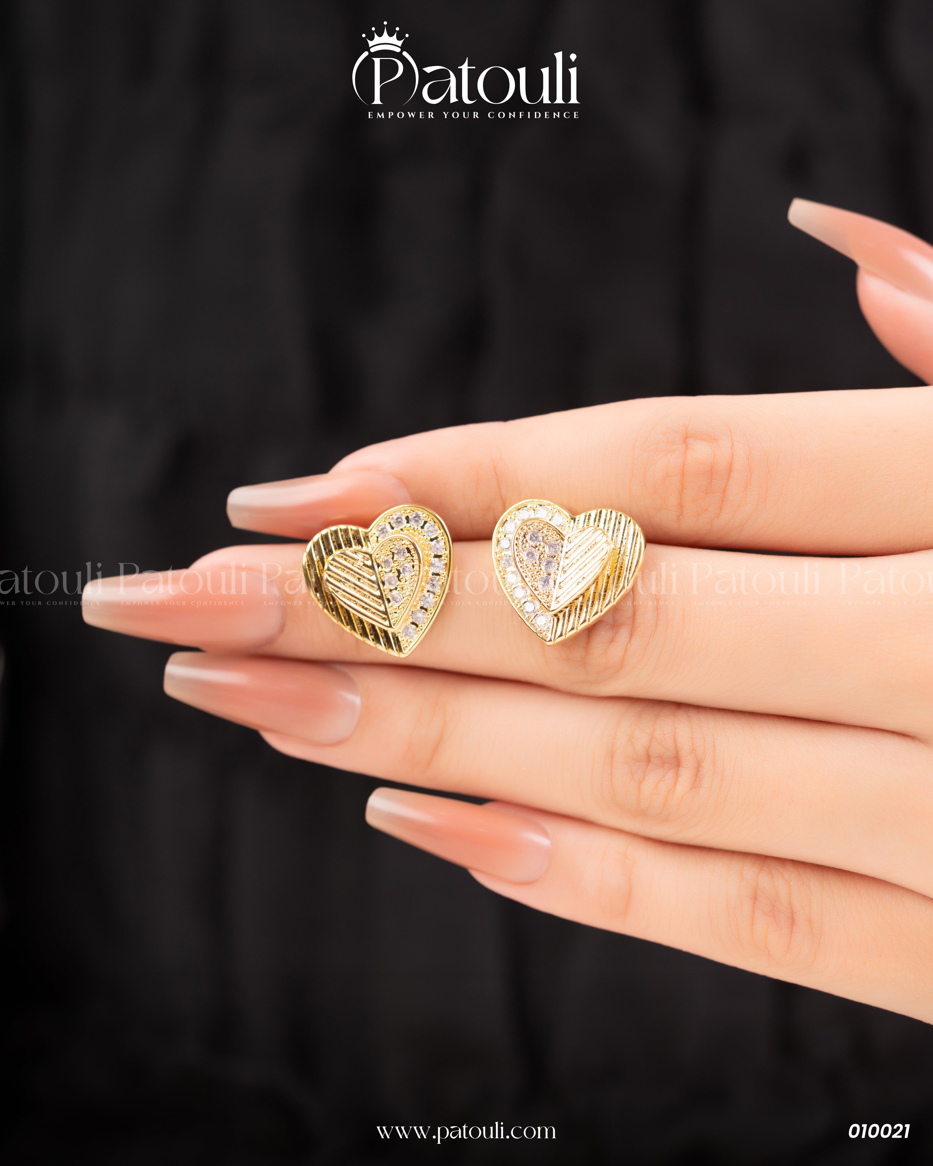 Double Heart Cute Golden Tops