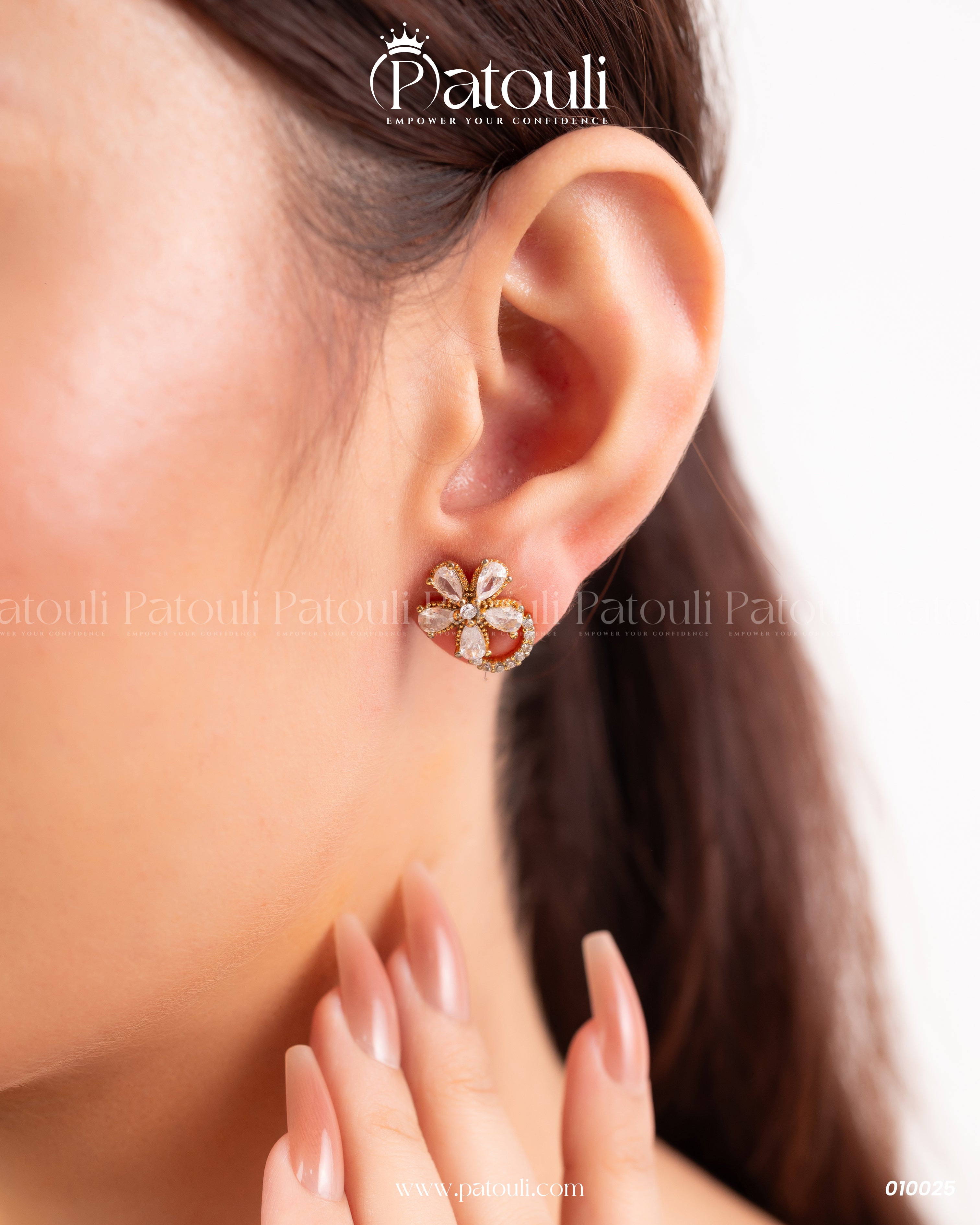 Cute Zirconia Flower Tops