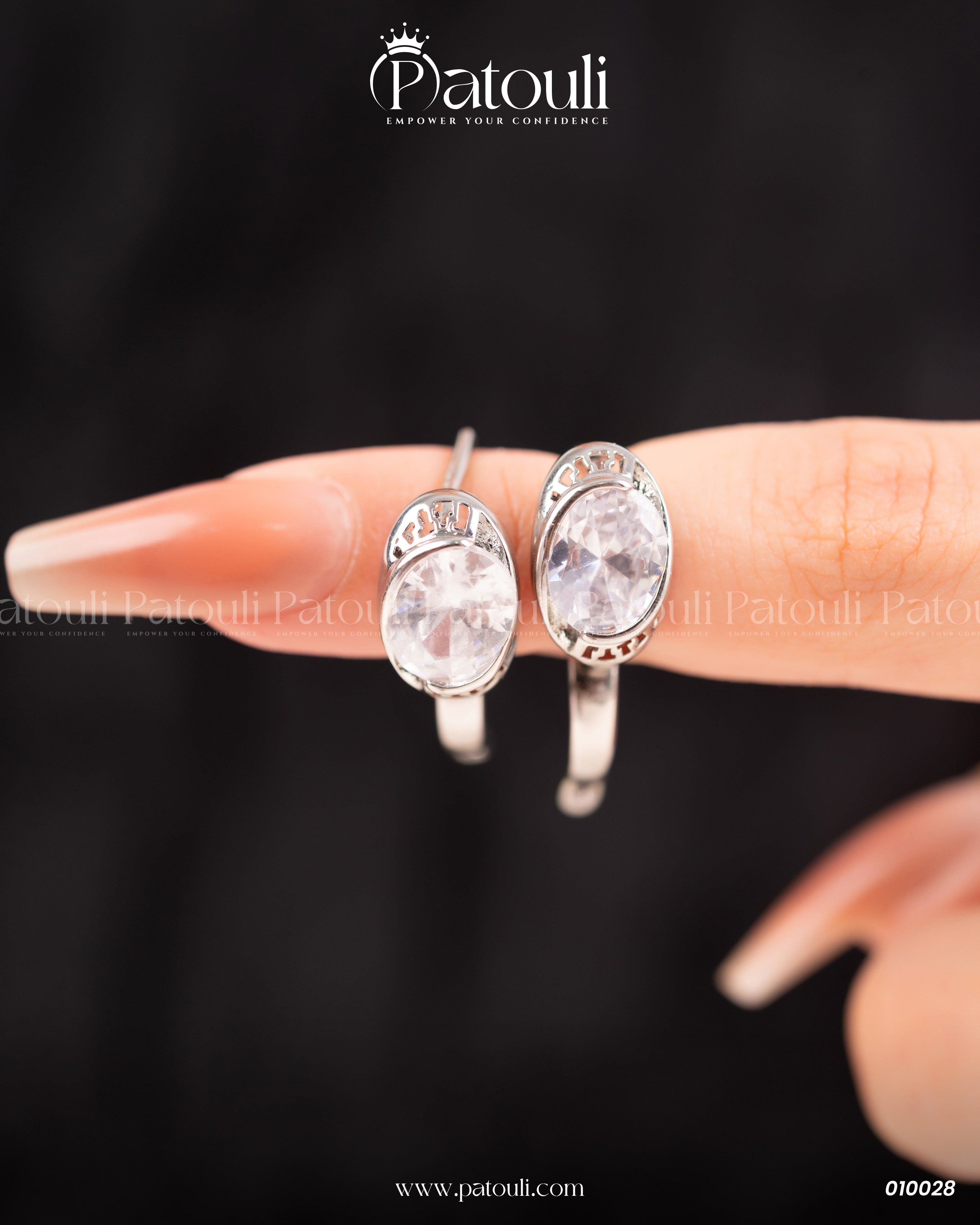 Elegant Crystal Shiny And Silver Earrings