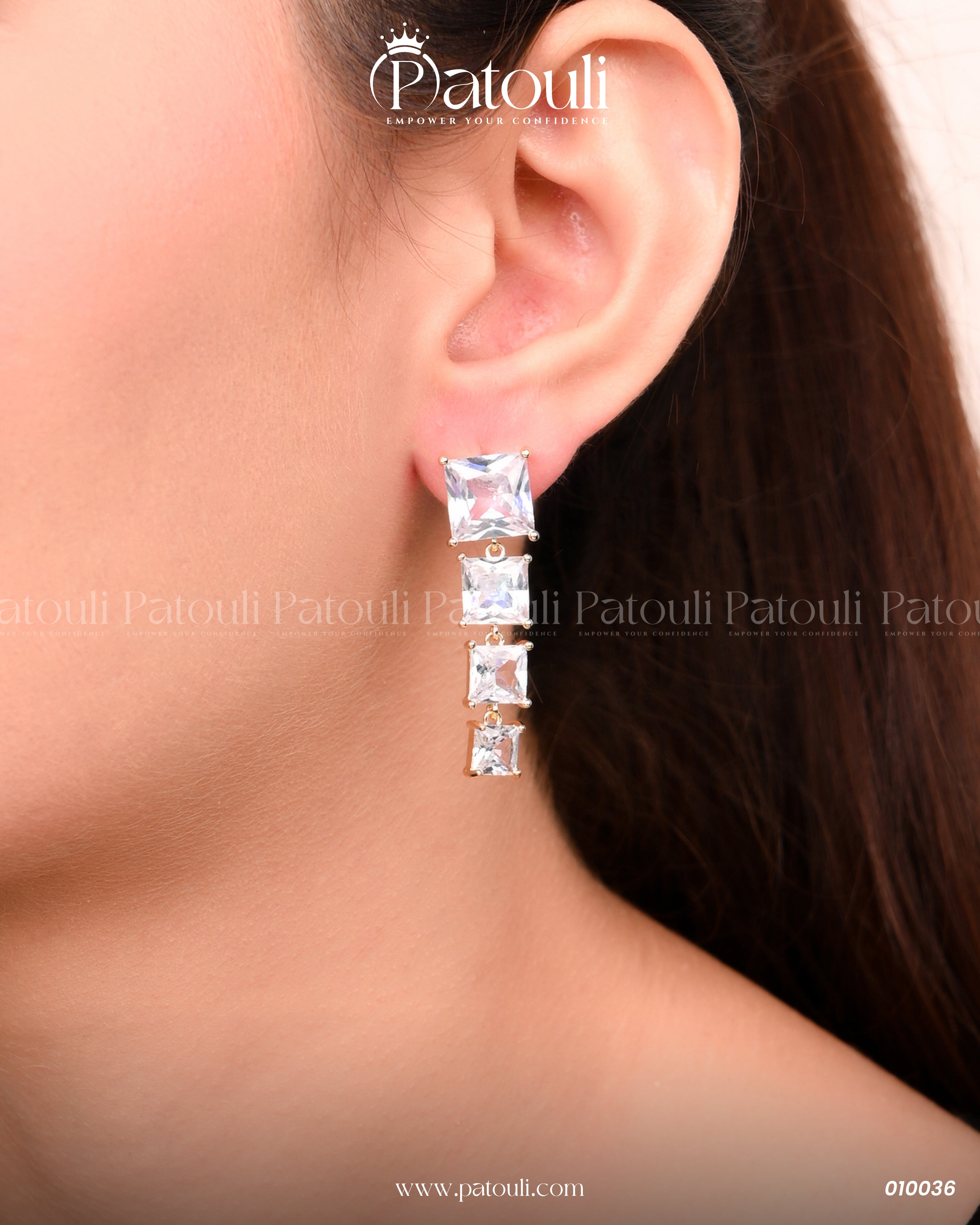 Elegant Crystal Stones Earrings