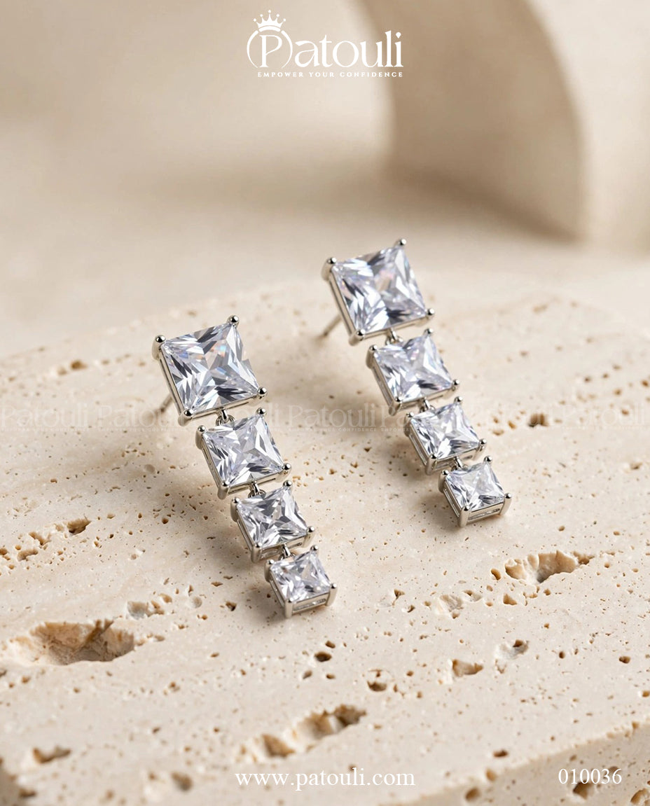 Elegant Crystal Stones Earrings