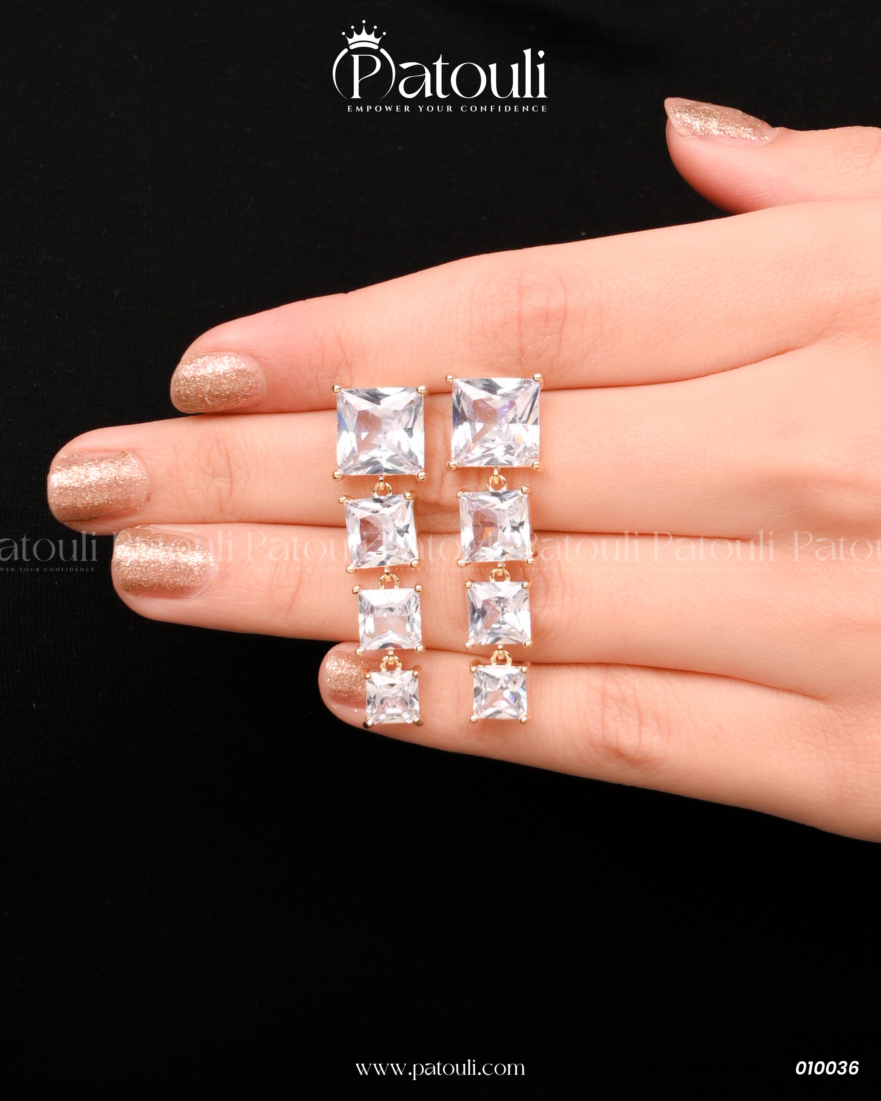 Elegant Crystal Stones Earrings