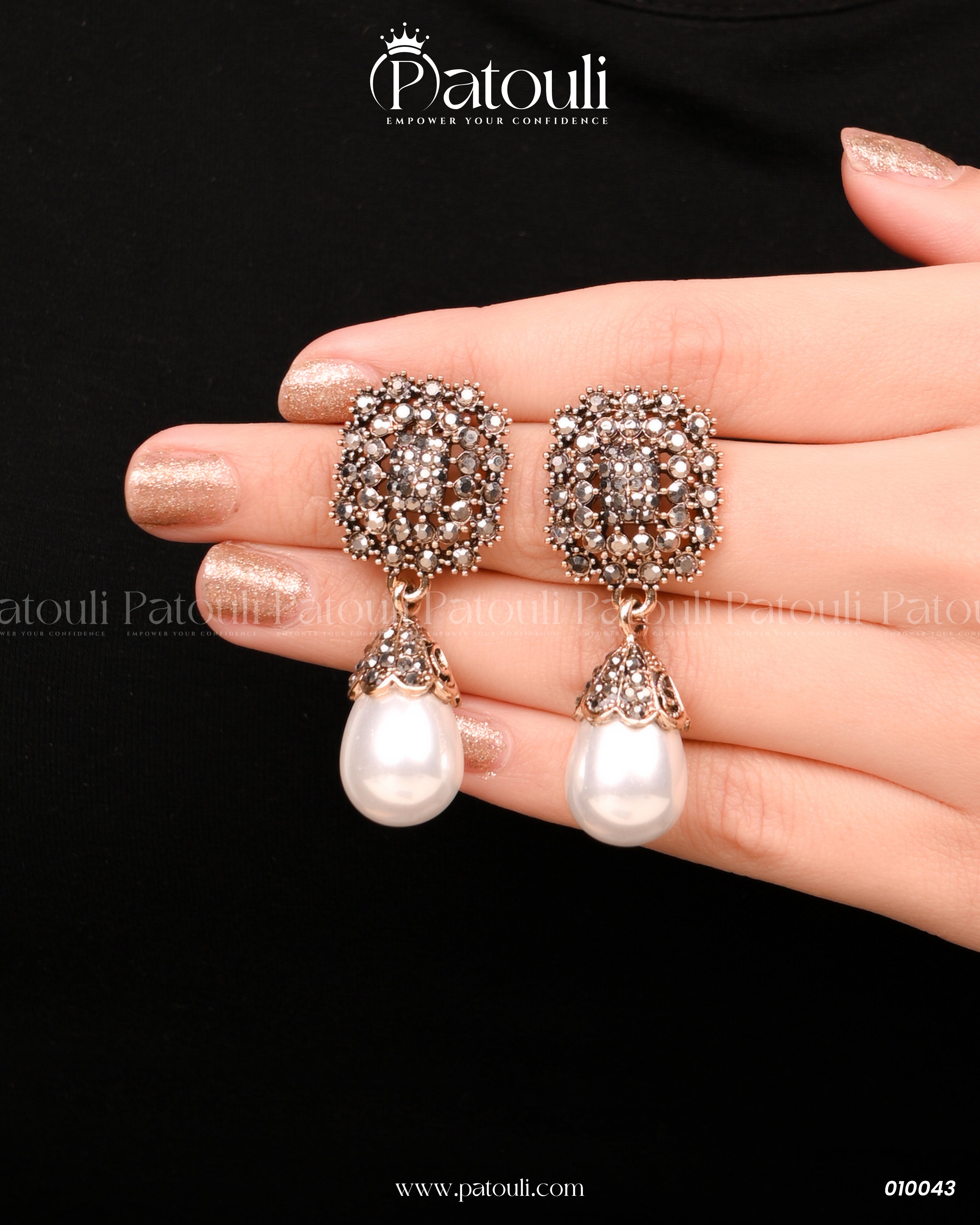 The Sparkle Pearl Hoops