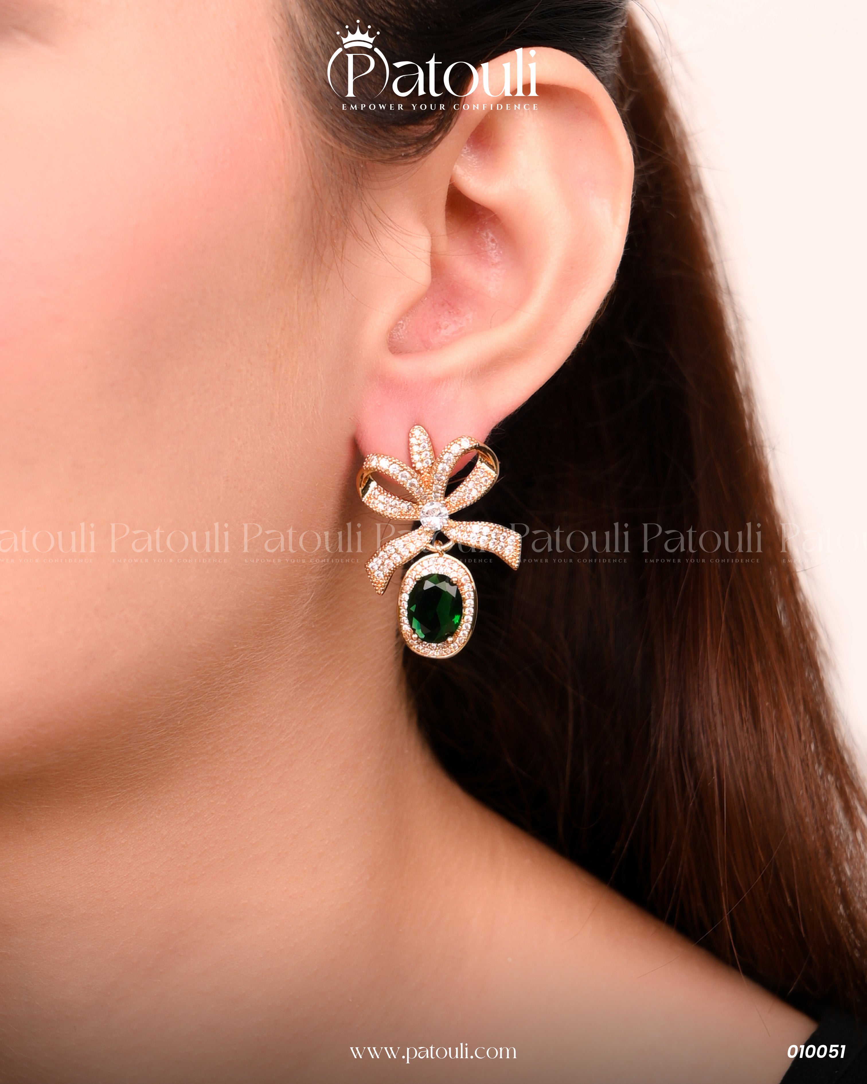 The Jade Flora Crown Studs