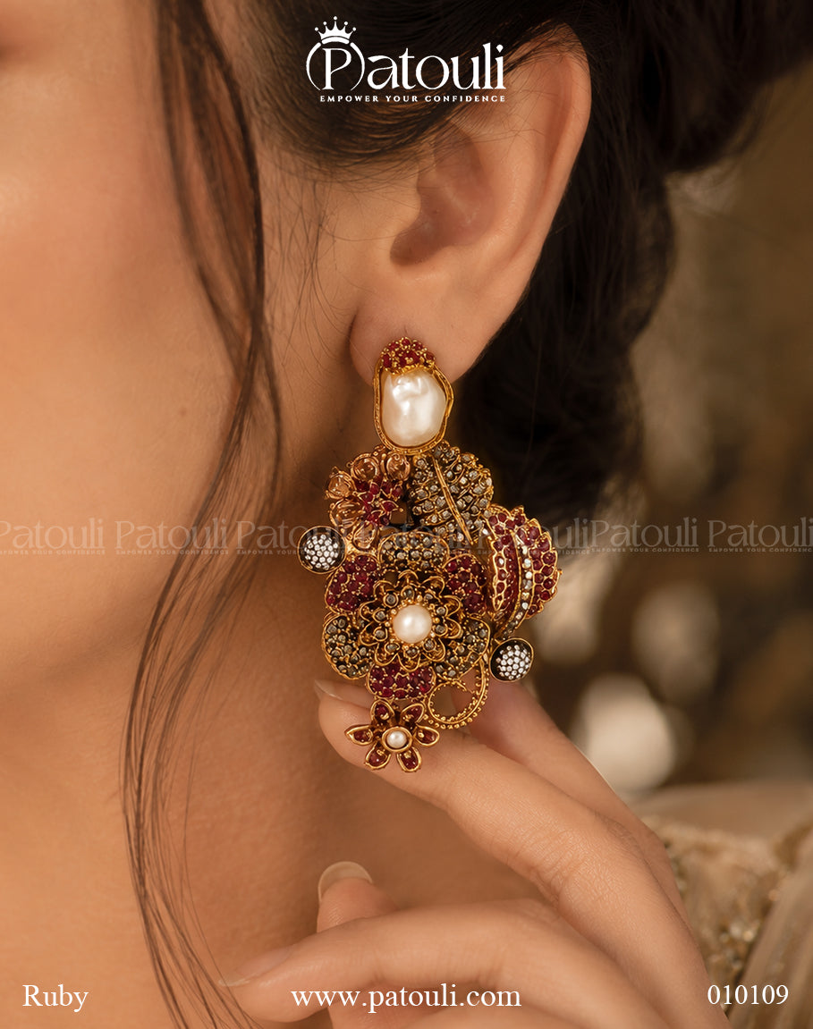 Chunky Statement Flower Earrings