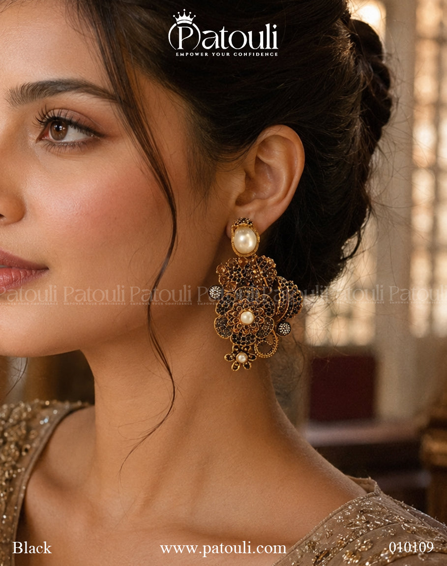 Chunky Statement Flower Earrings