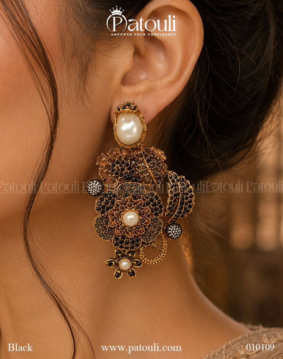 Chunky Statement Flower Earrings