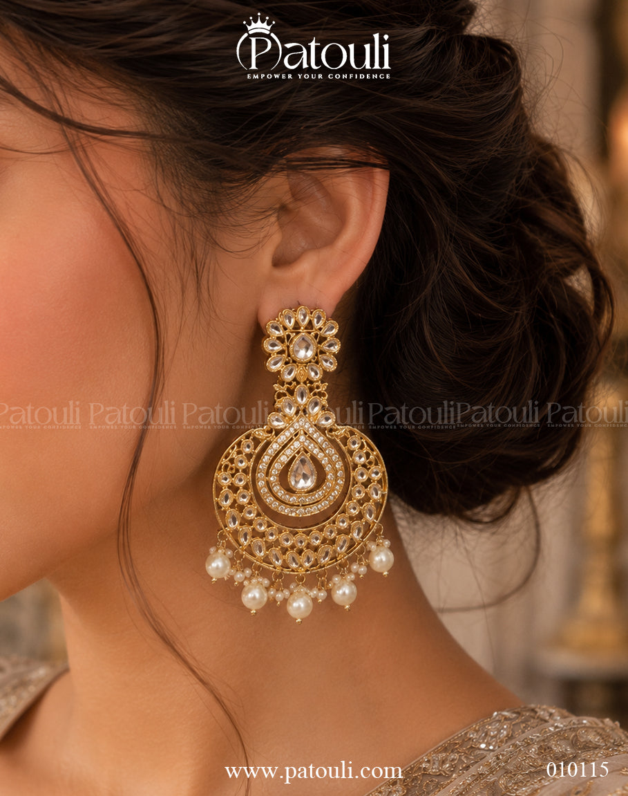 Premium Kundan Drop Earrings