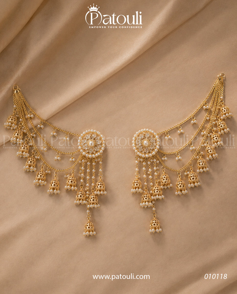 Noor Mahal Bahubali Pearl Sahara Earrings