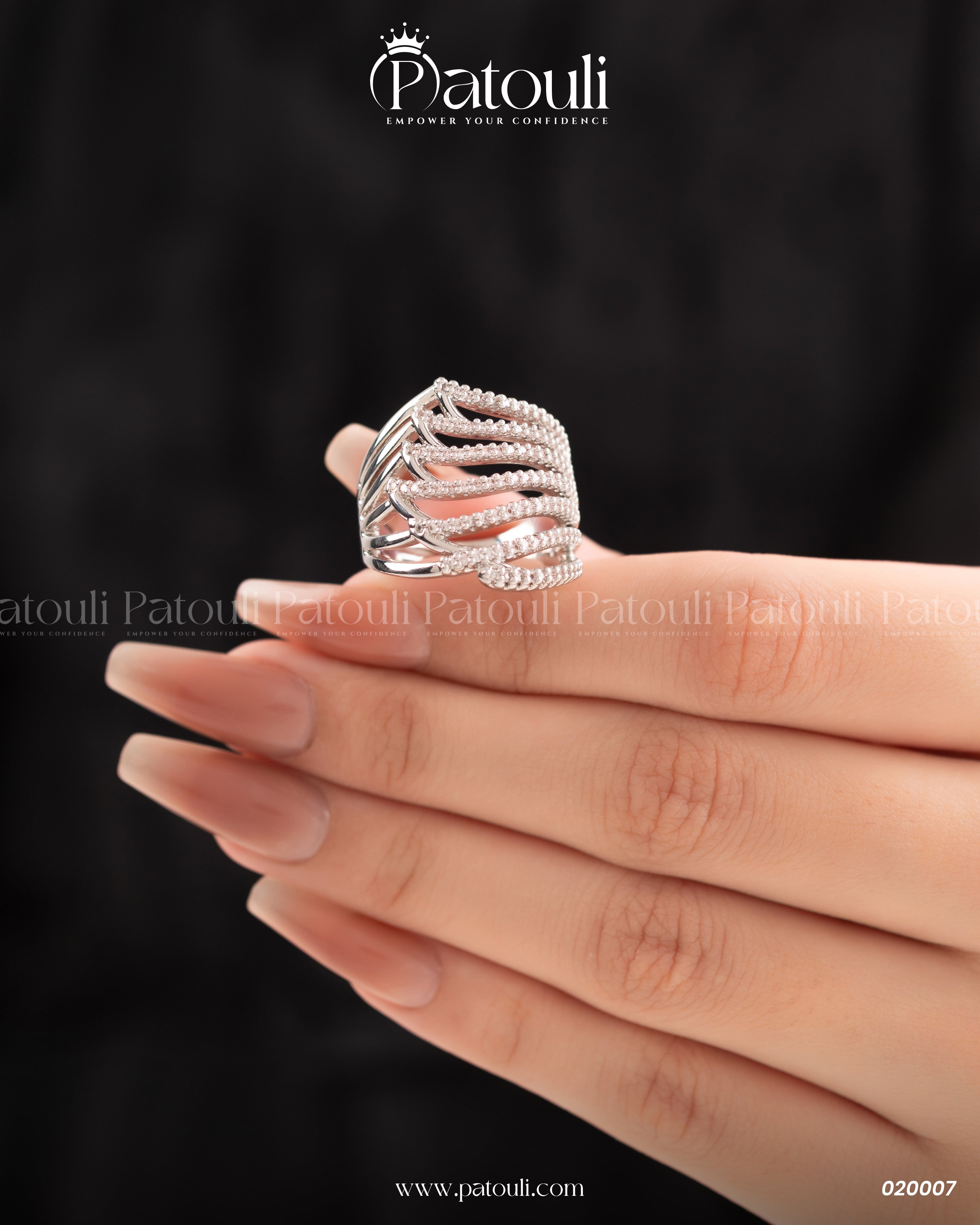Classic Multi Layer Solitaire Ring Silver
