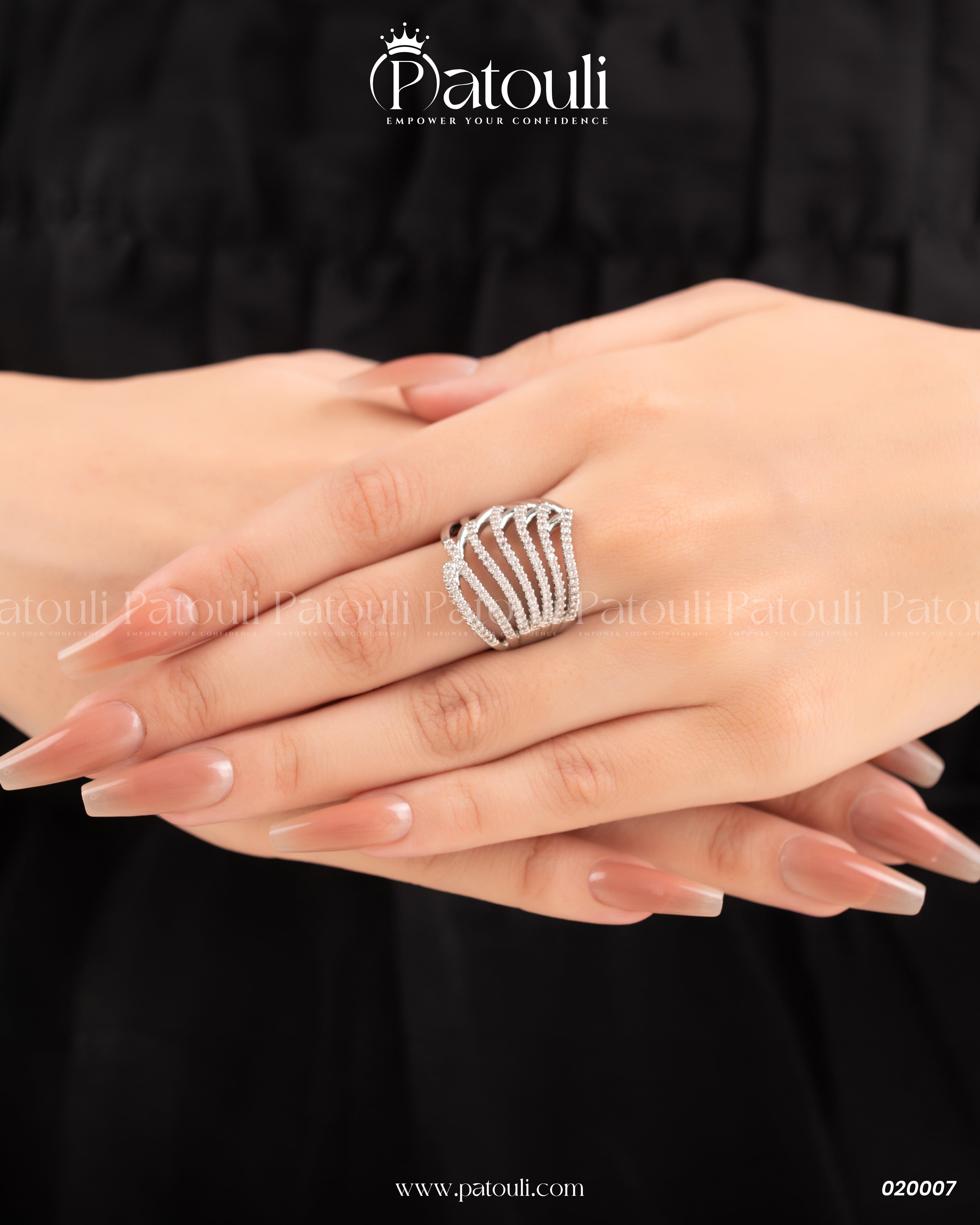 Classic Multi Layer Solitaire Ring Silver