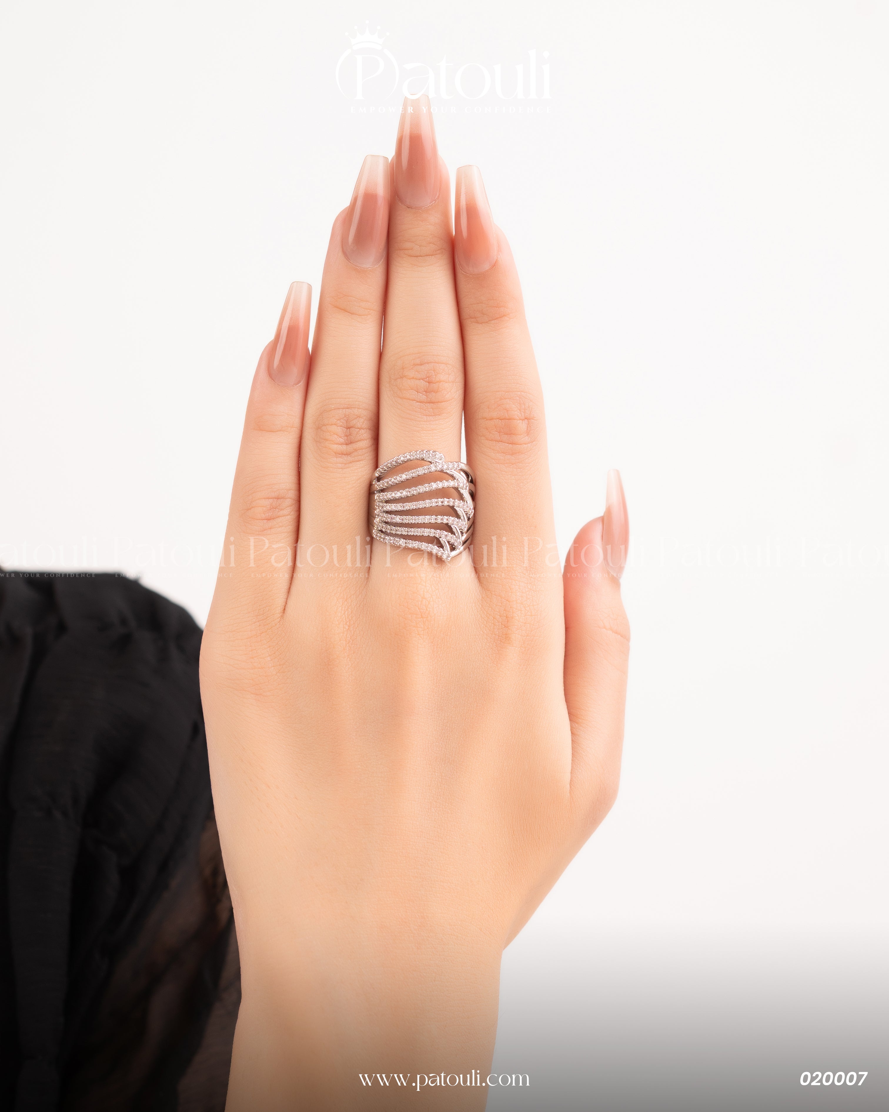 Classic Multi Layer Solitaire Ring Silver