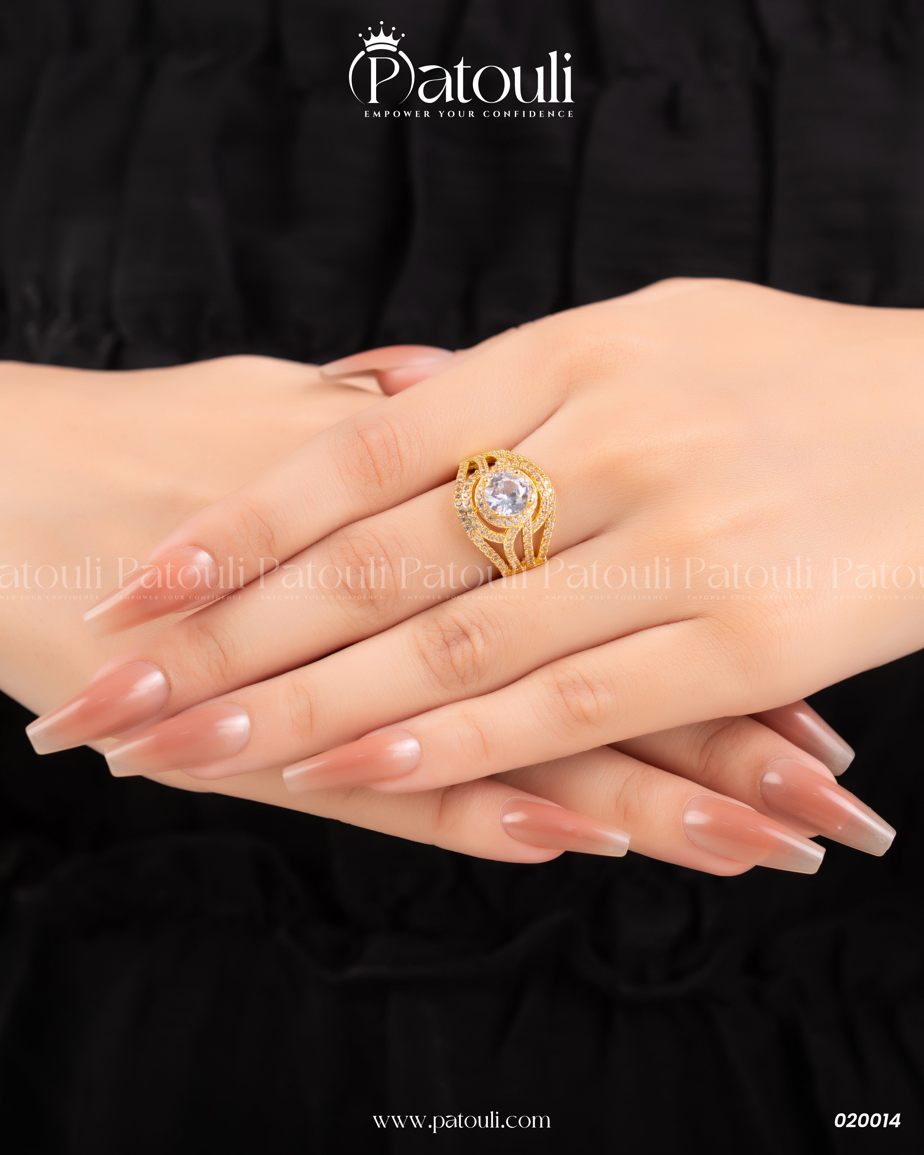 Diamond Multi Row Gold Ring