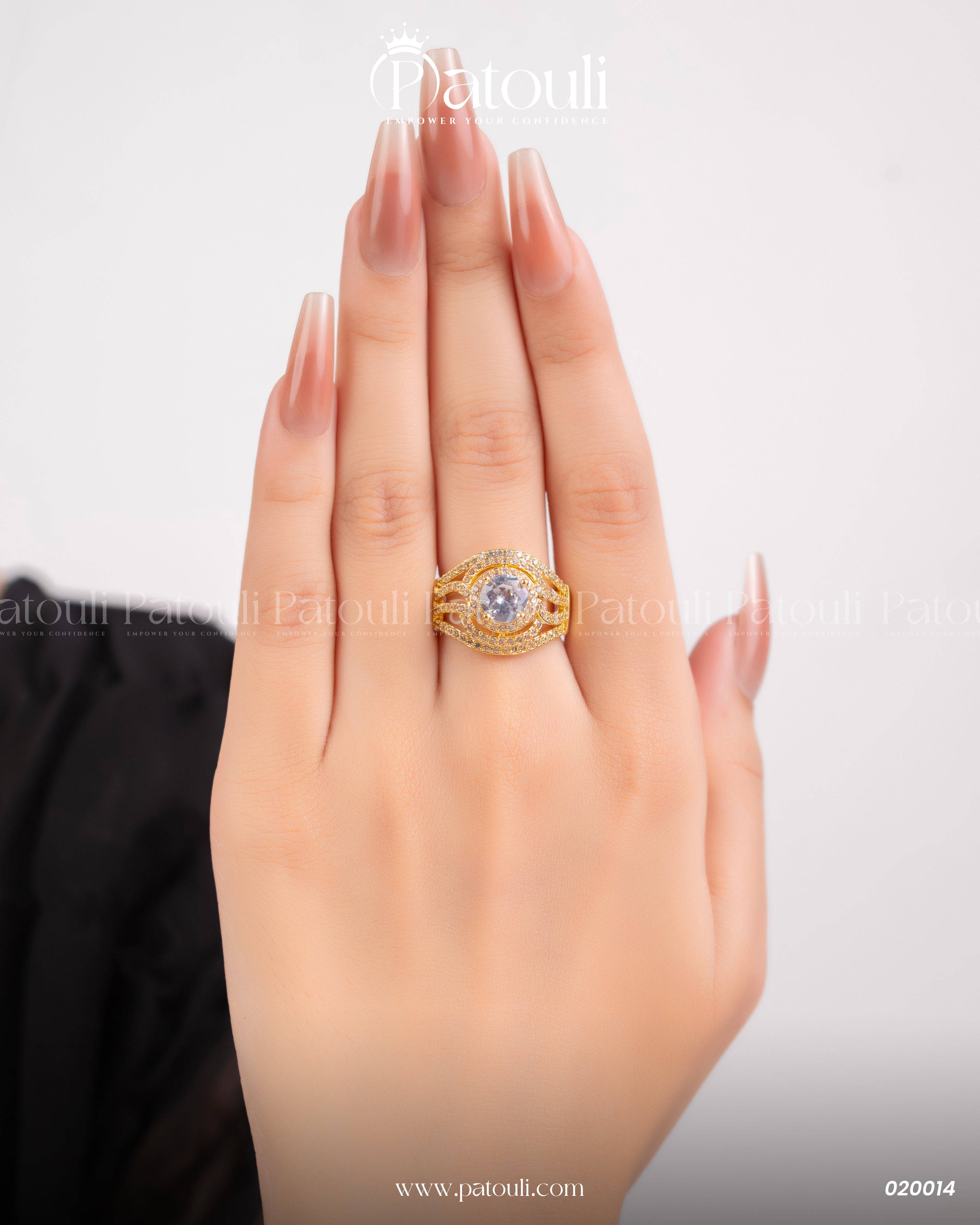 Diamond Multi Row Gold Ring