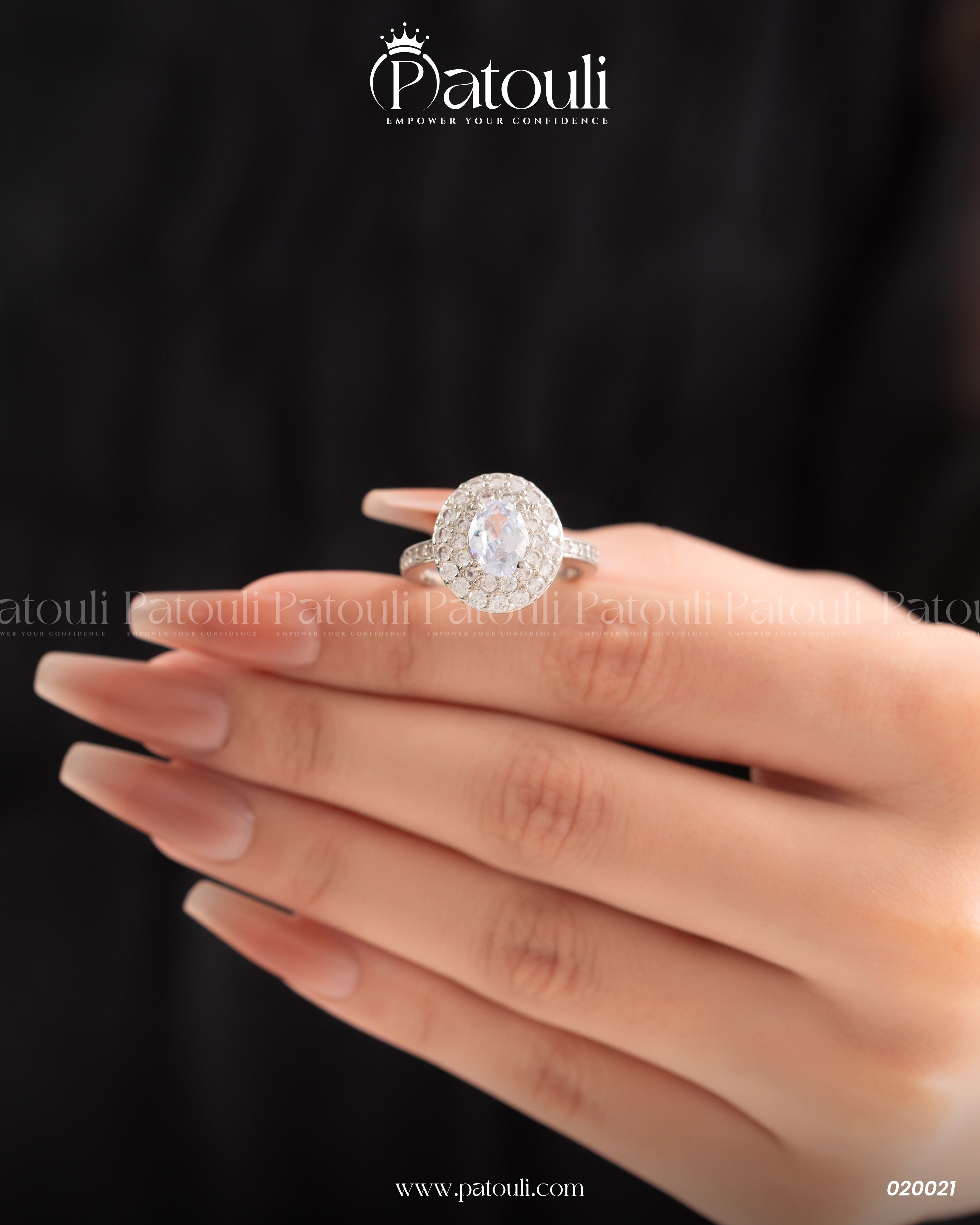 Elegant Diamond Cut Silver Zirconia