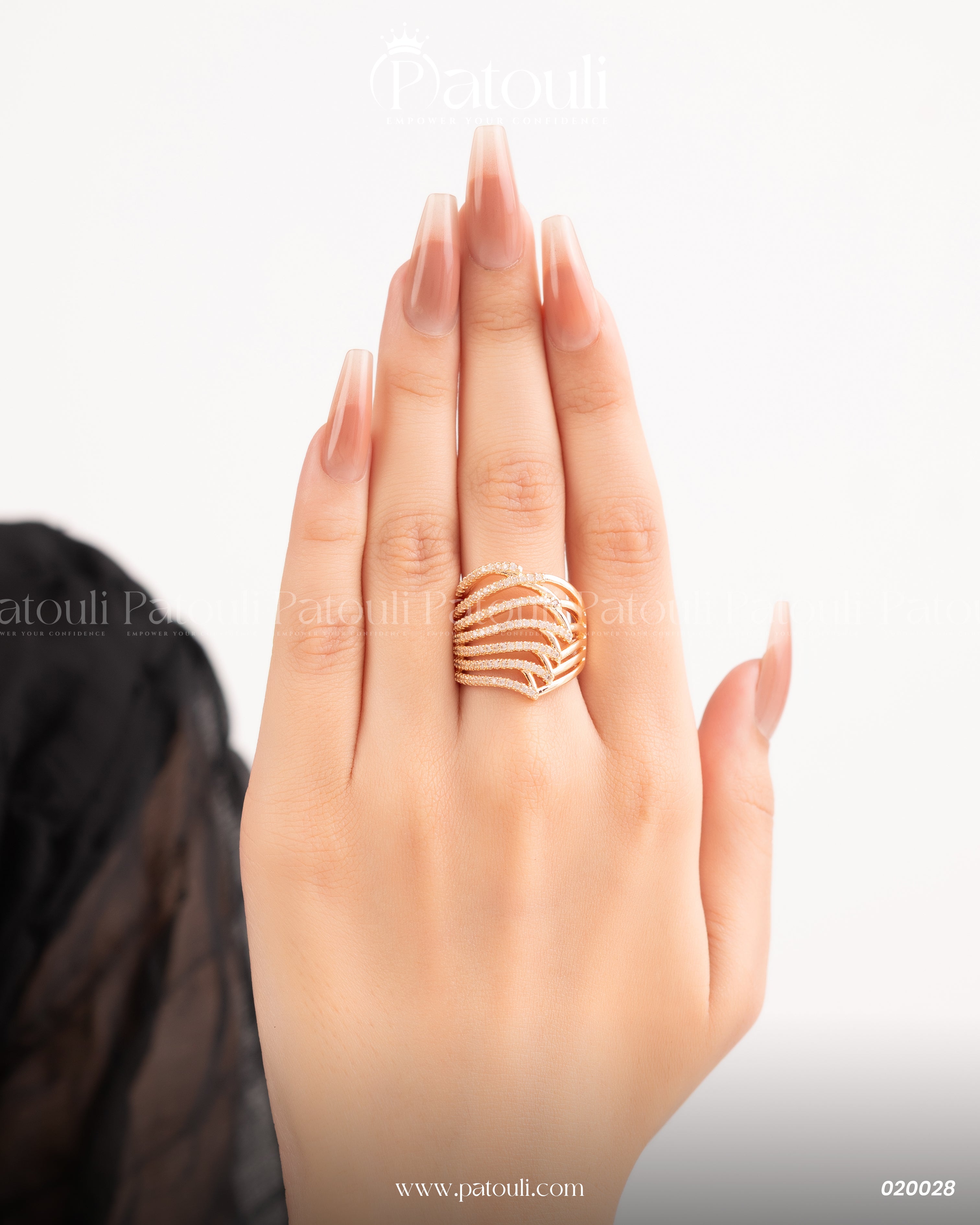 Classic Multi Layer Solitaire Ring Golden