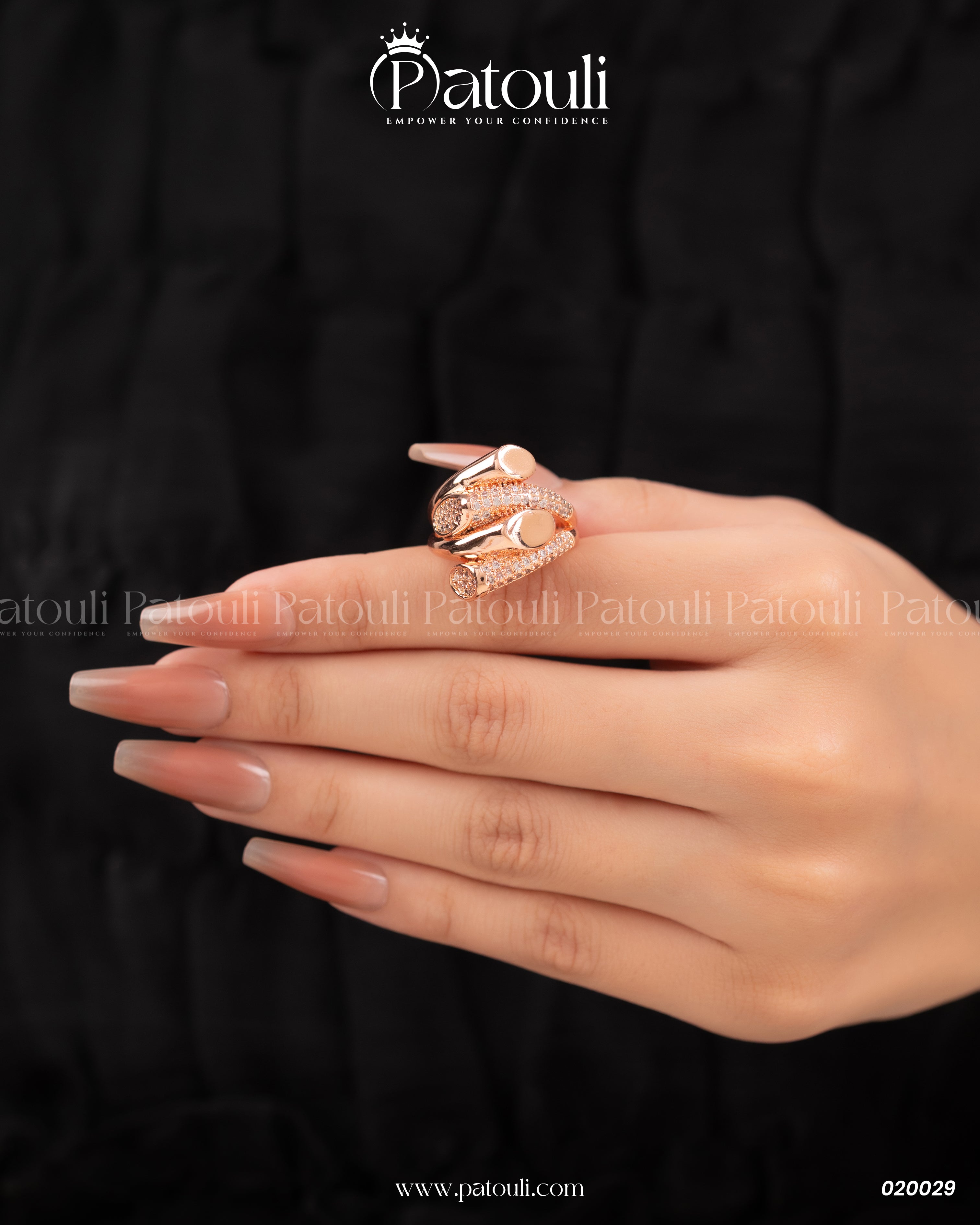 Modern Classic Solitaire Pink Rose Ring