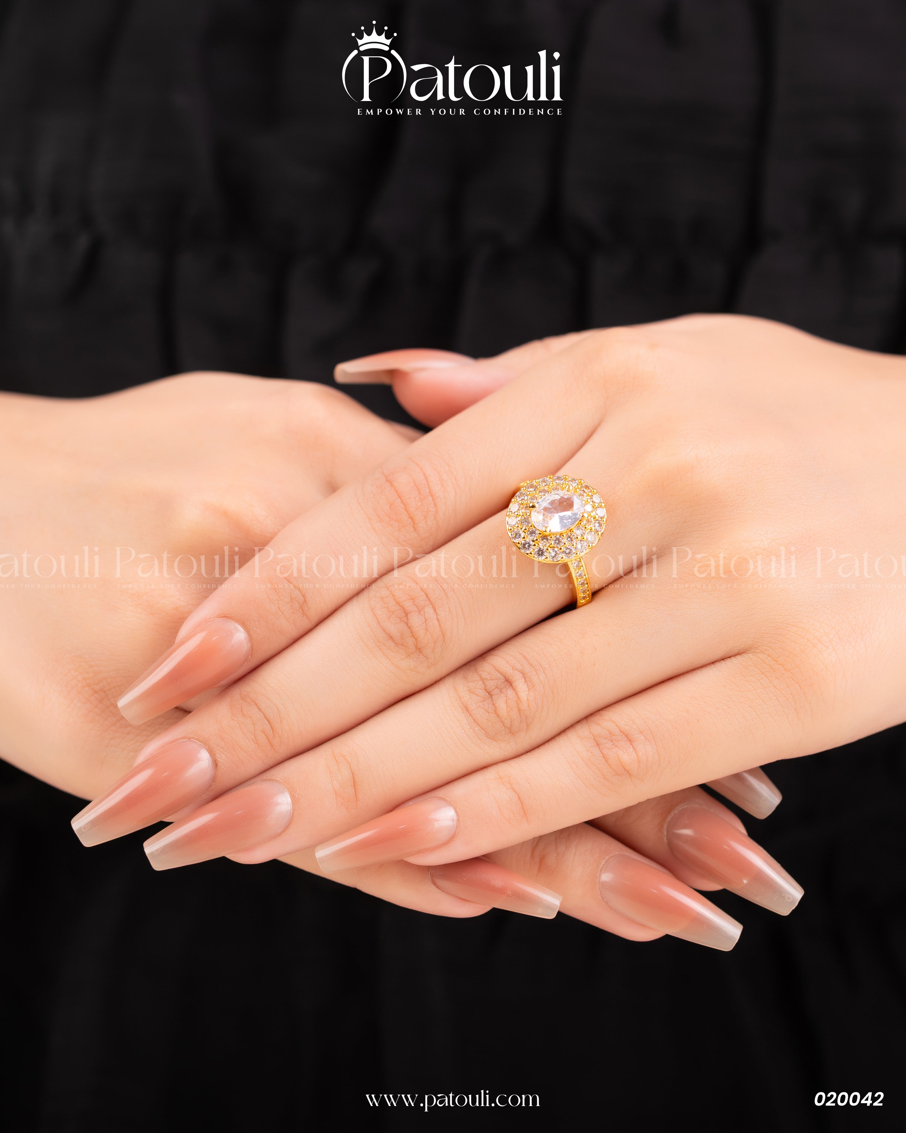 Diamond Cut Pink Rose Ring