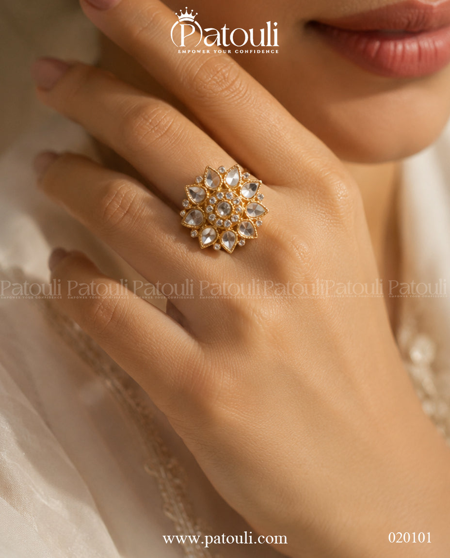 The Royal Sunflower  Adjustable Ring