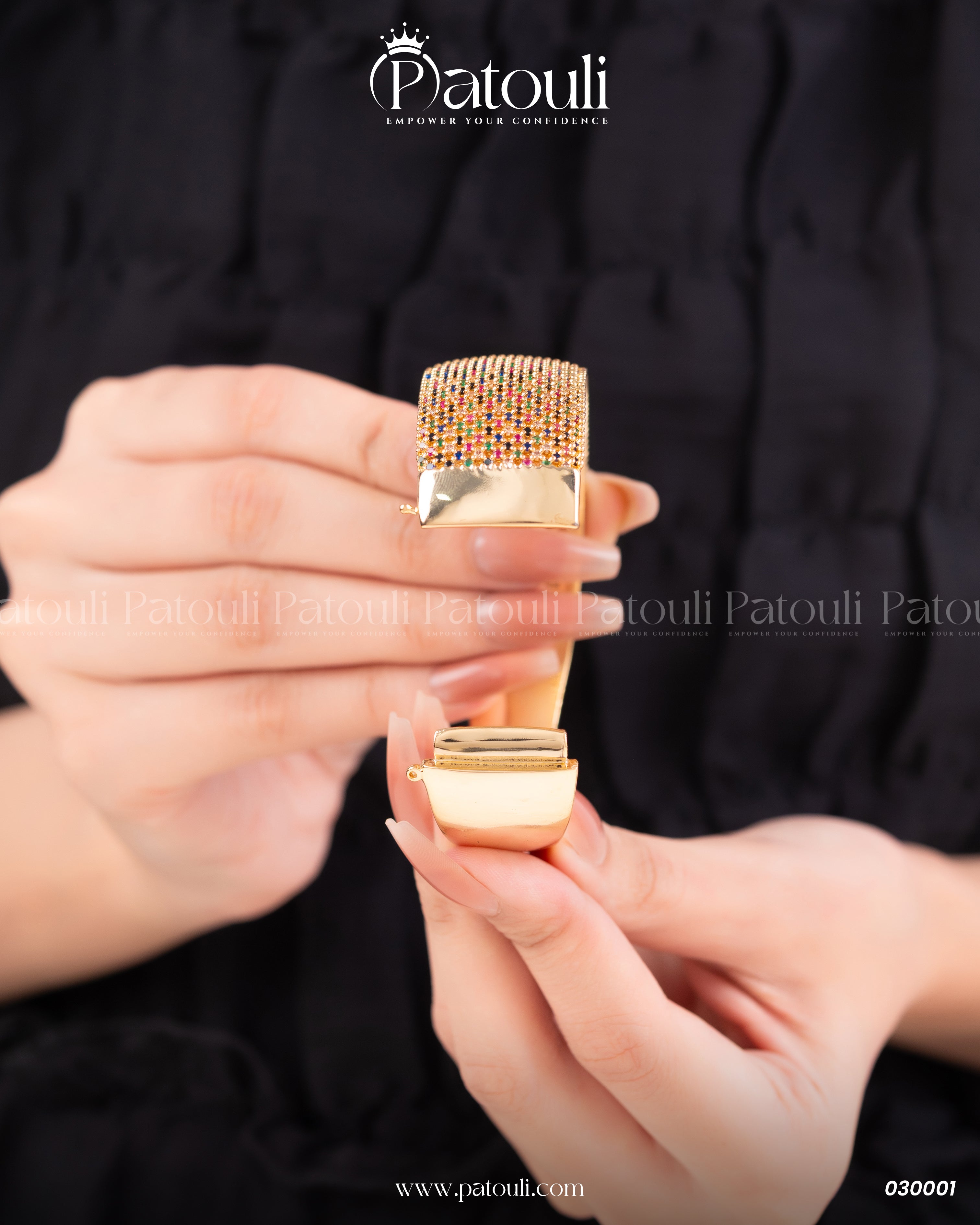 Luxury Mosaic Style Golden Bracelet