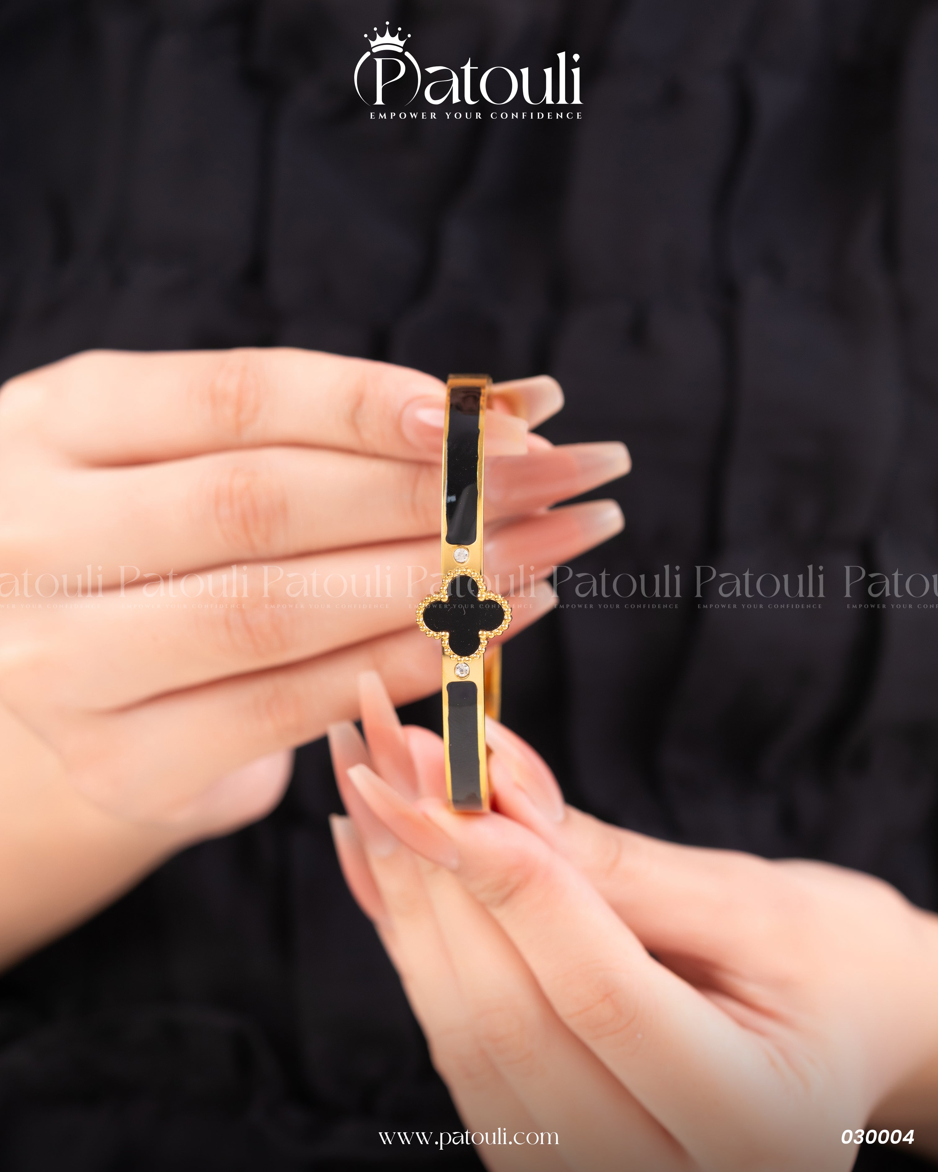 Beautiful Black Clover Bracelet
