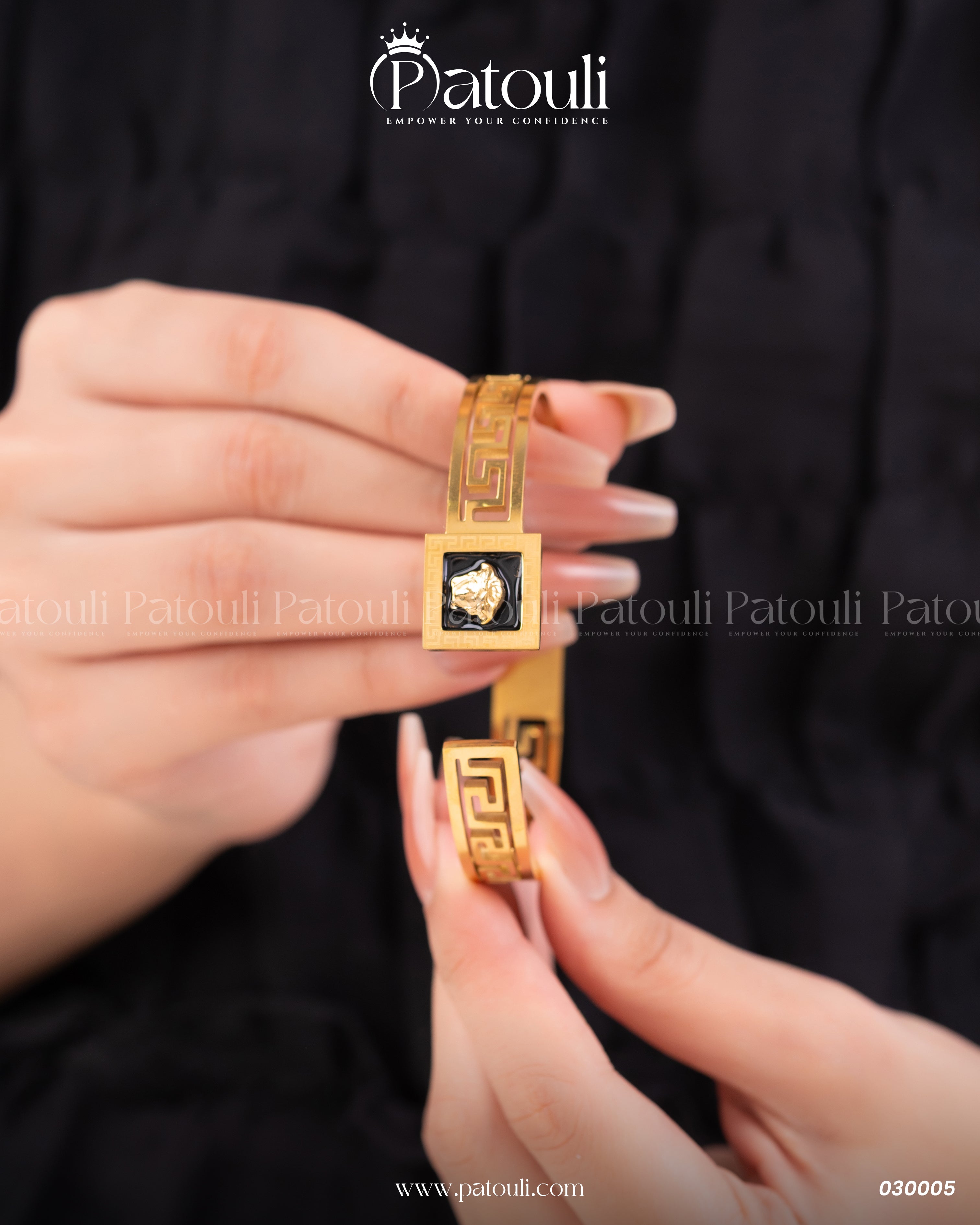 Golden Medusa Stainless Steel Bracelet
