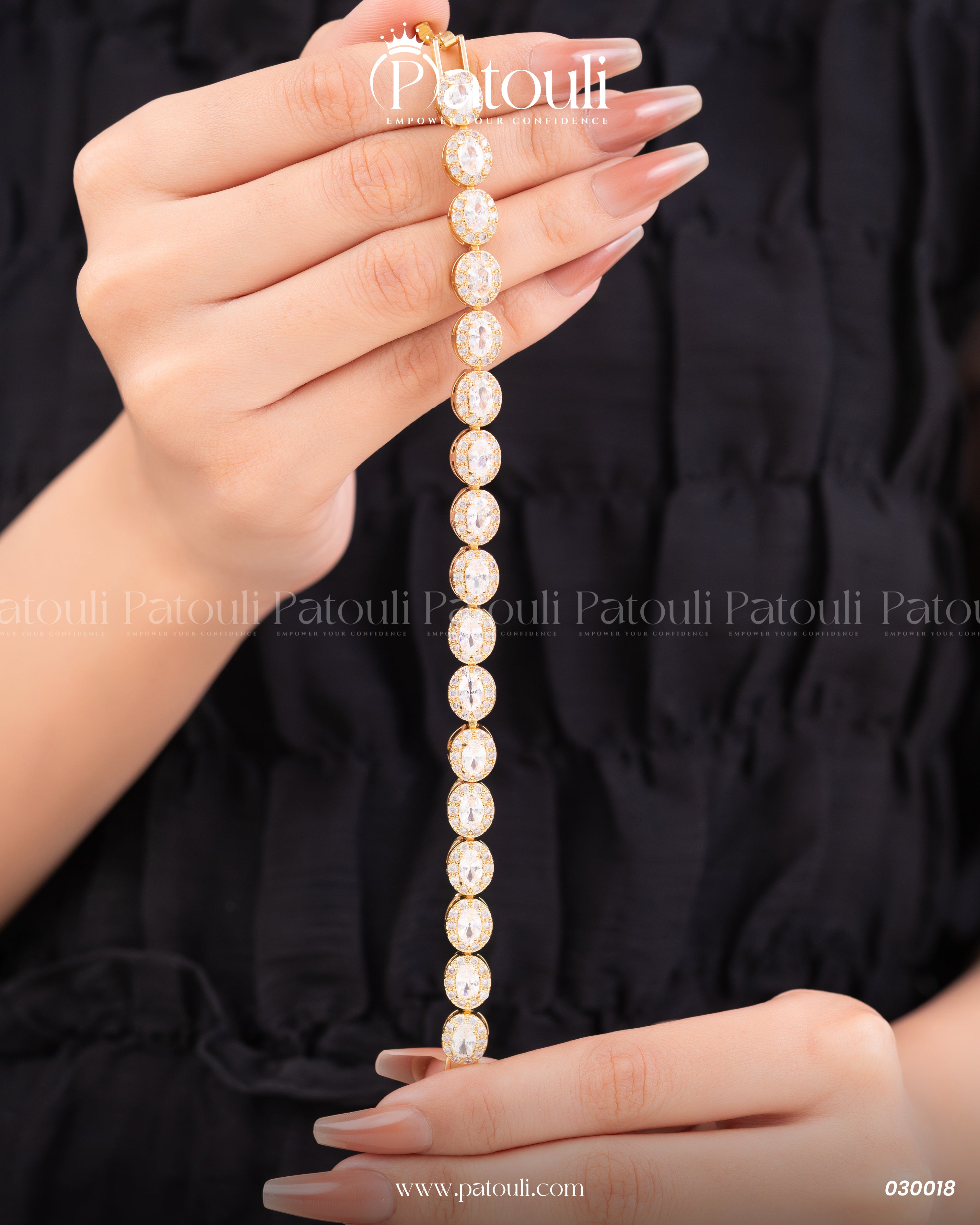 Round Zirconia Openable Bracelet