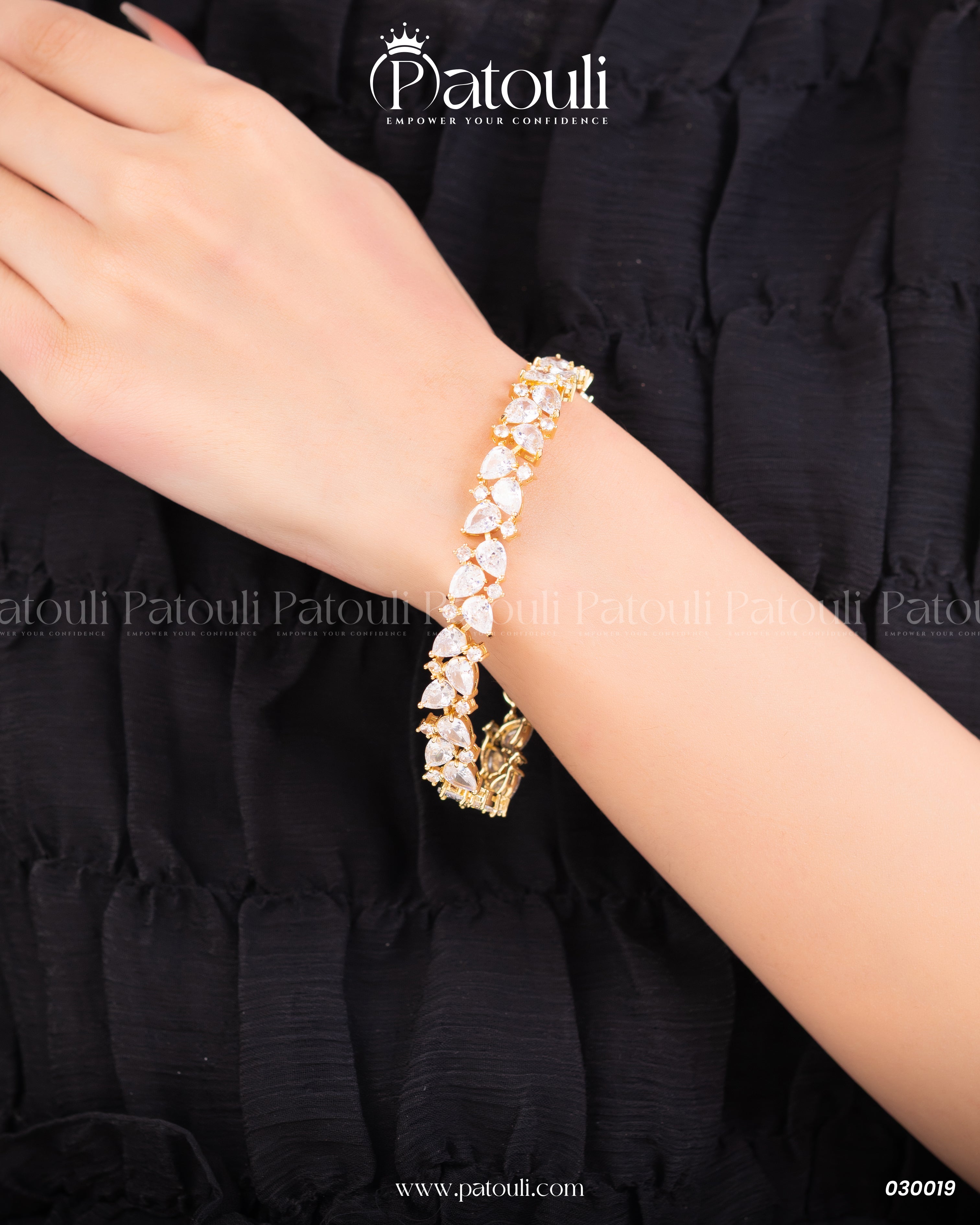 Cubic Zirconia Leaf Tennis