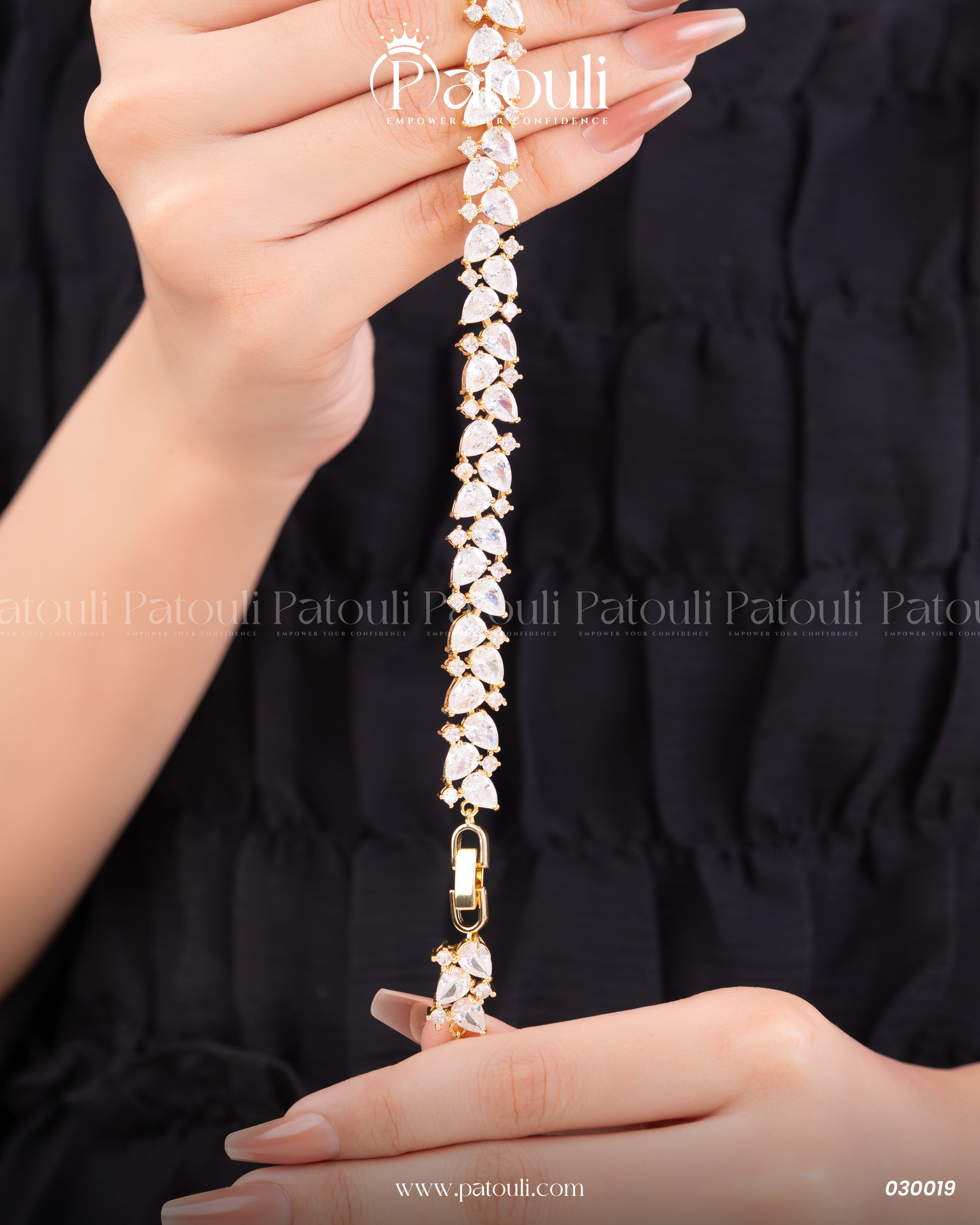 Cubic Zirconia Leaf Tennis