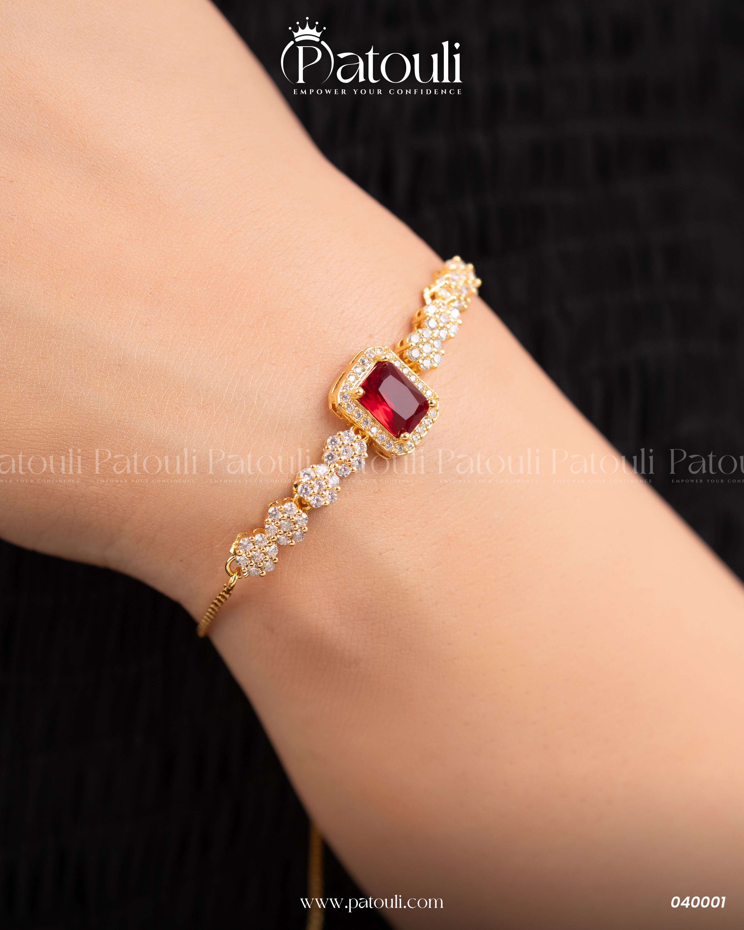 Majestic Jewellery Mahroon Stone Set