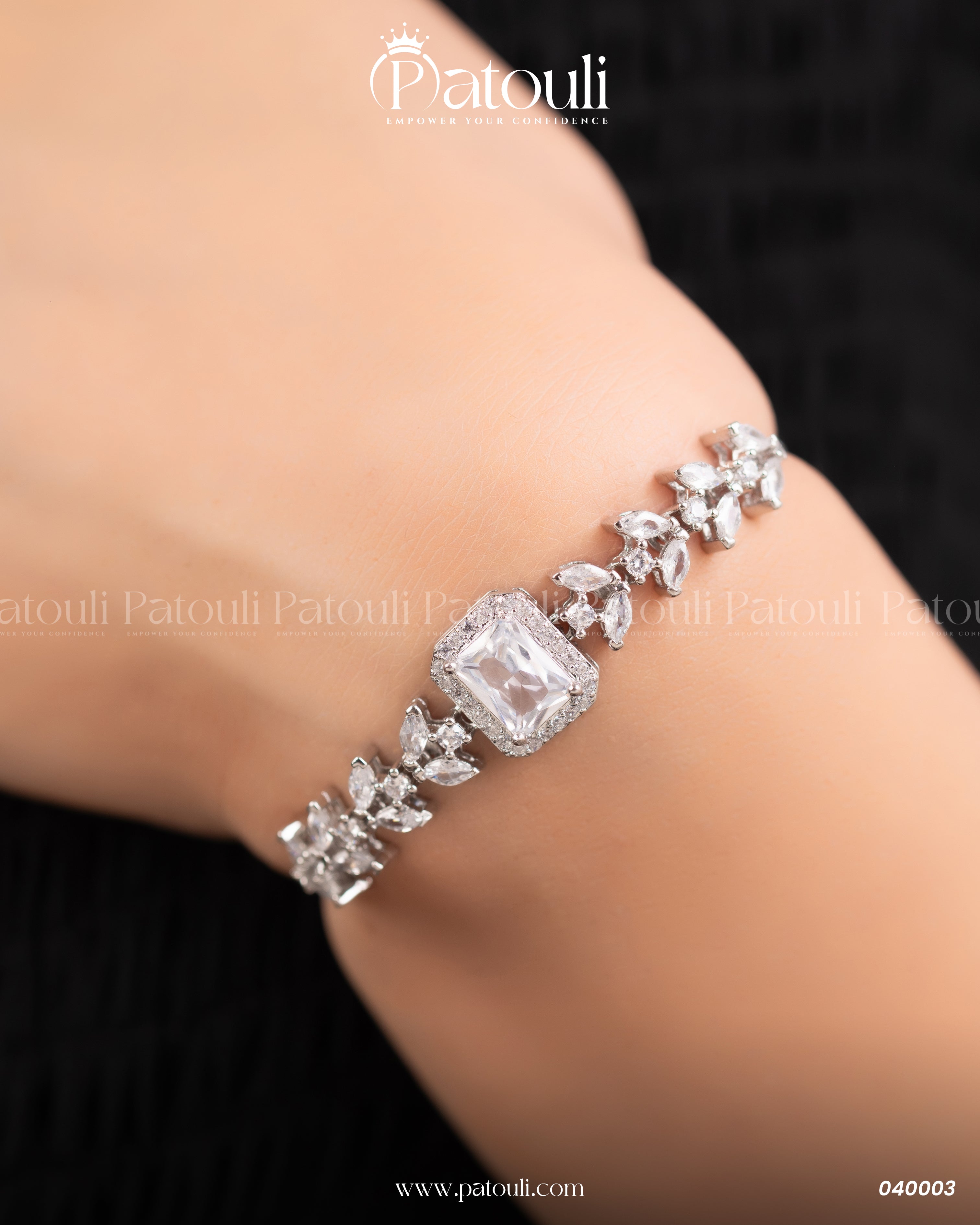 Beautiful Leaf Design White Stone