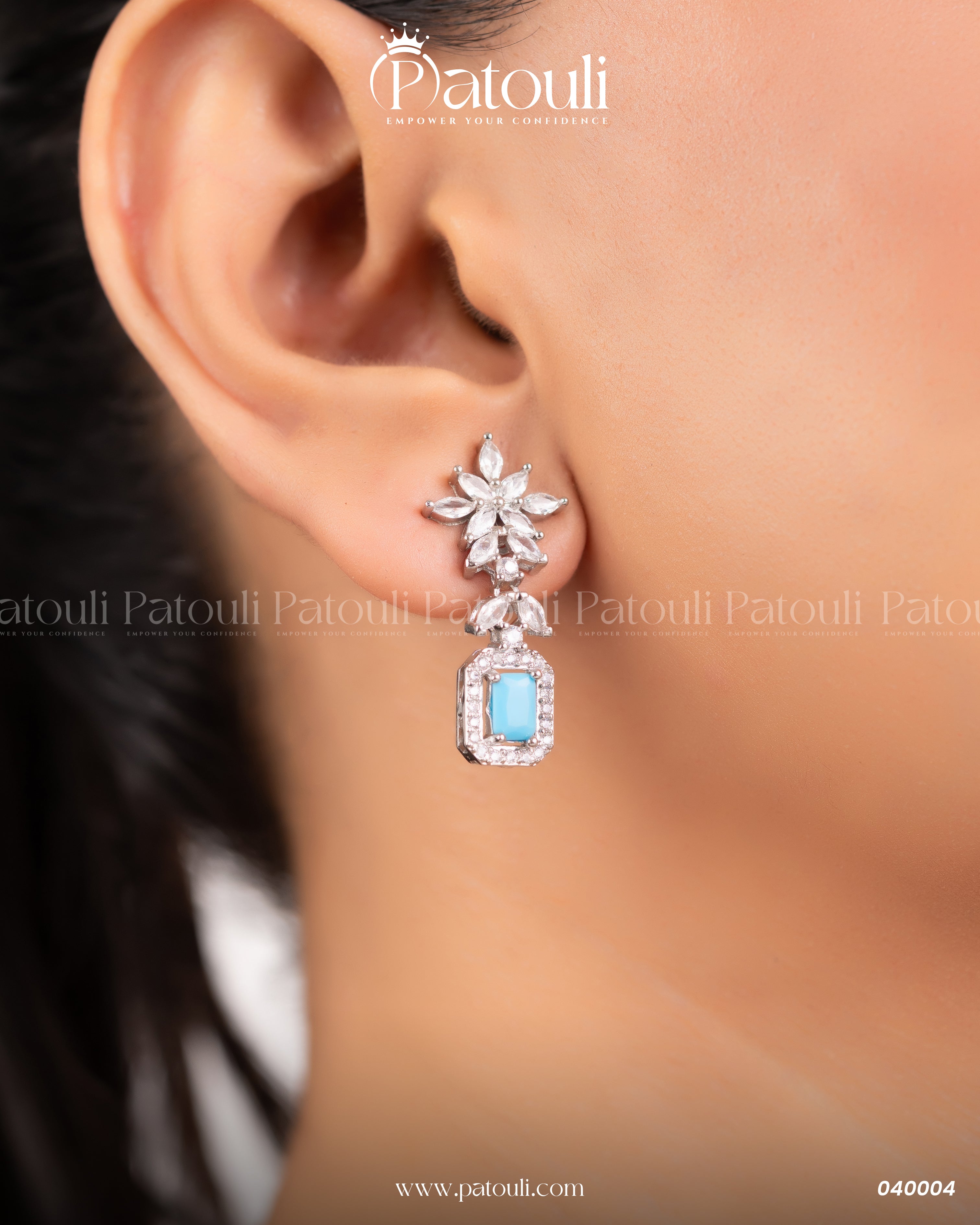Majestic Jewellery Light Blue Stone Set