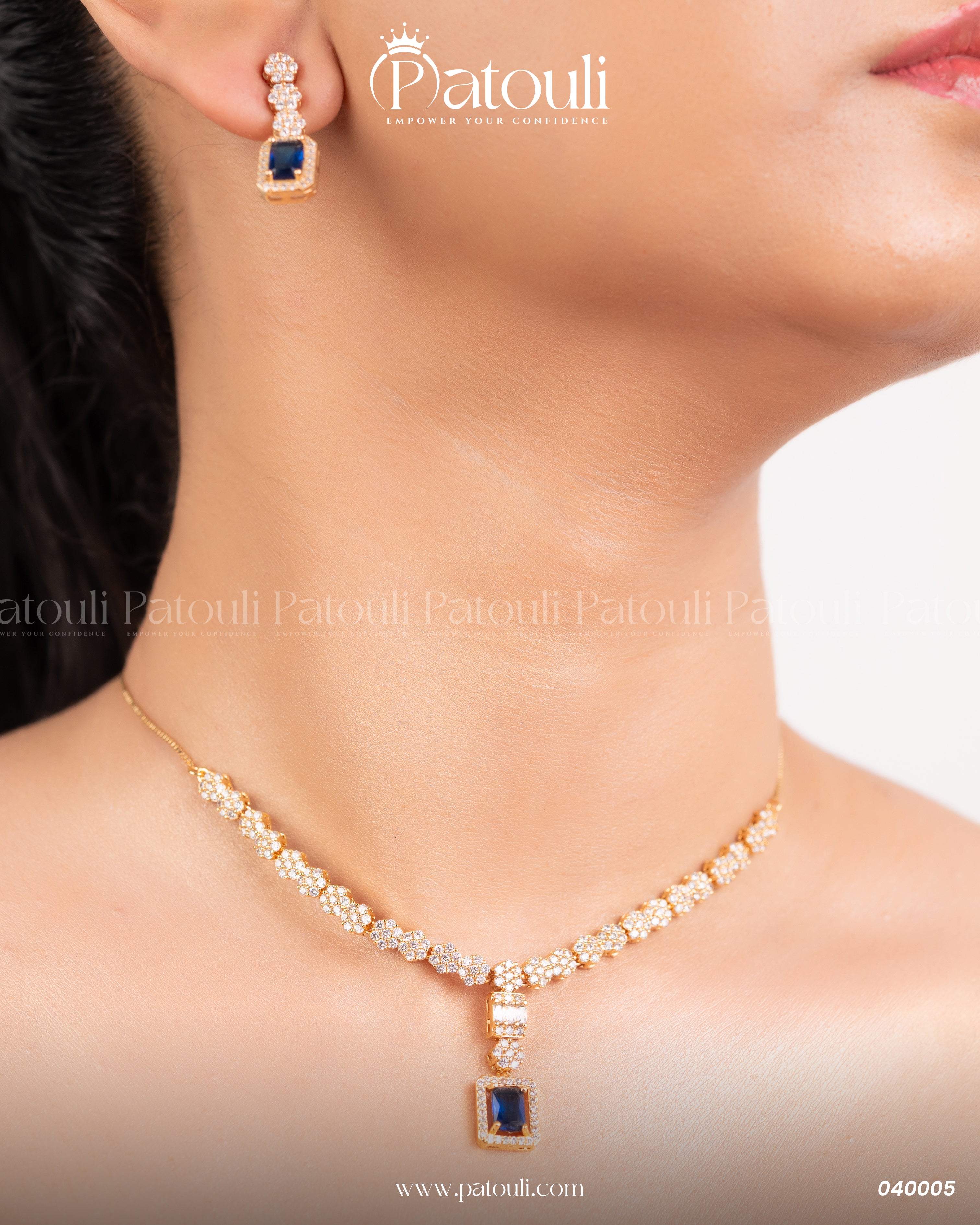 Beautiful Leaf Design Blue Stone