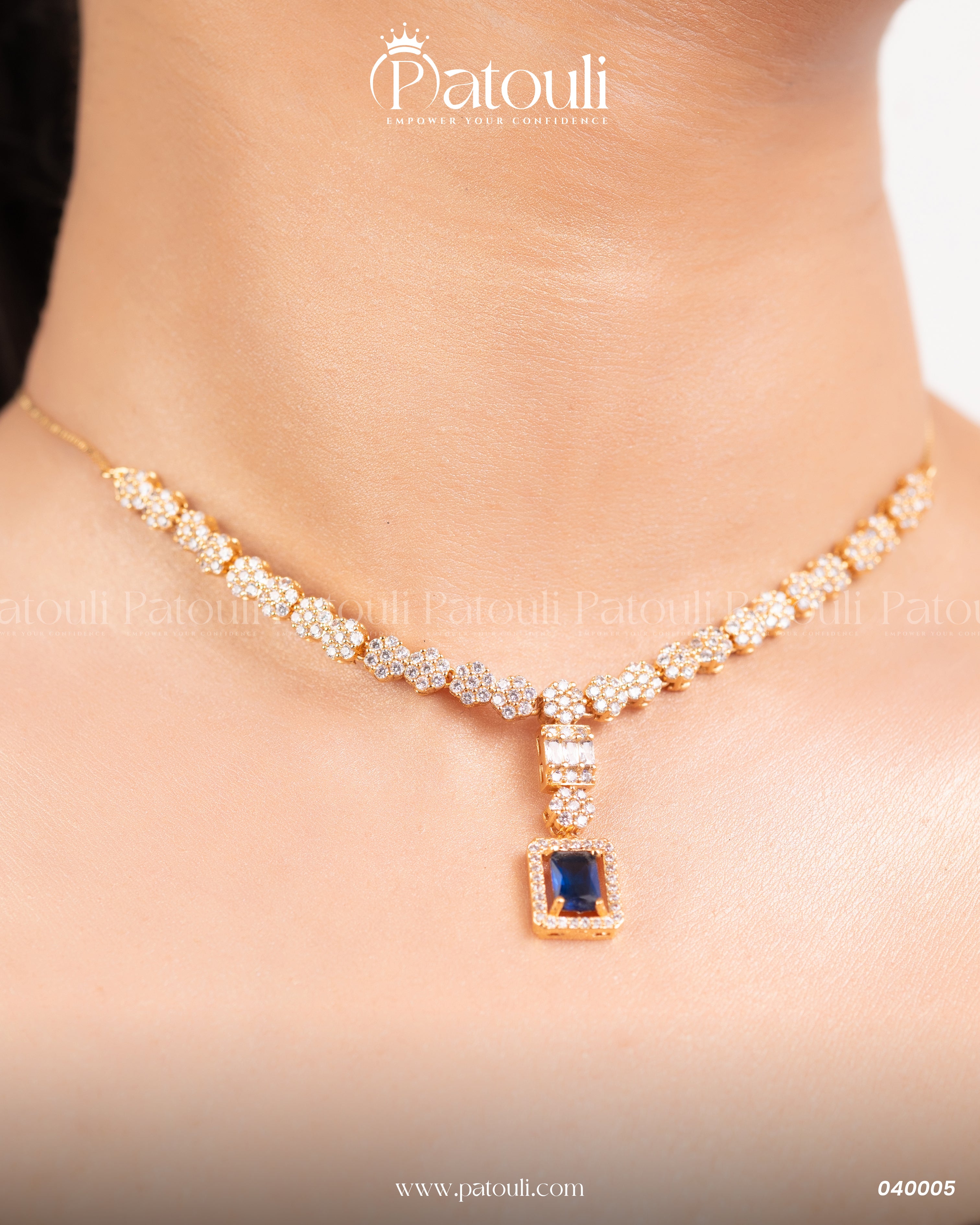 Beautiful Leaf Design Blue Stone