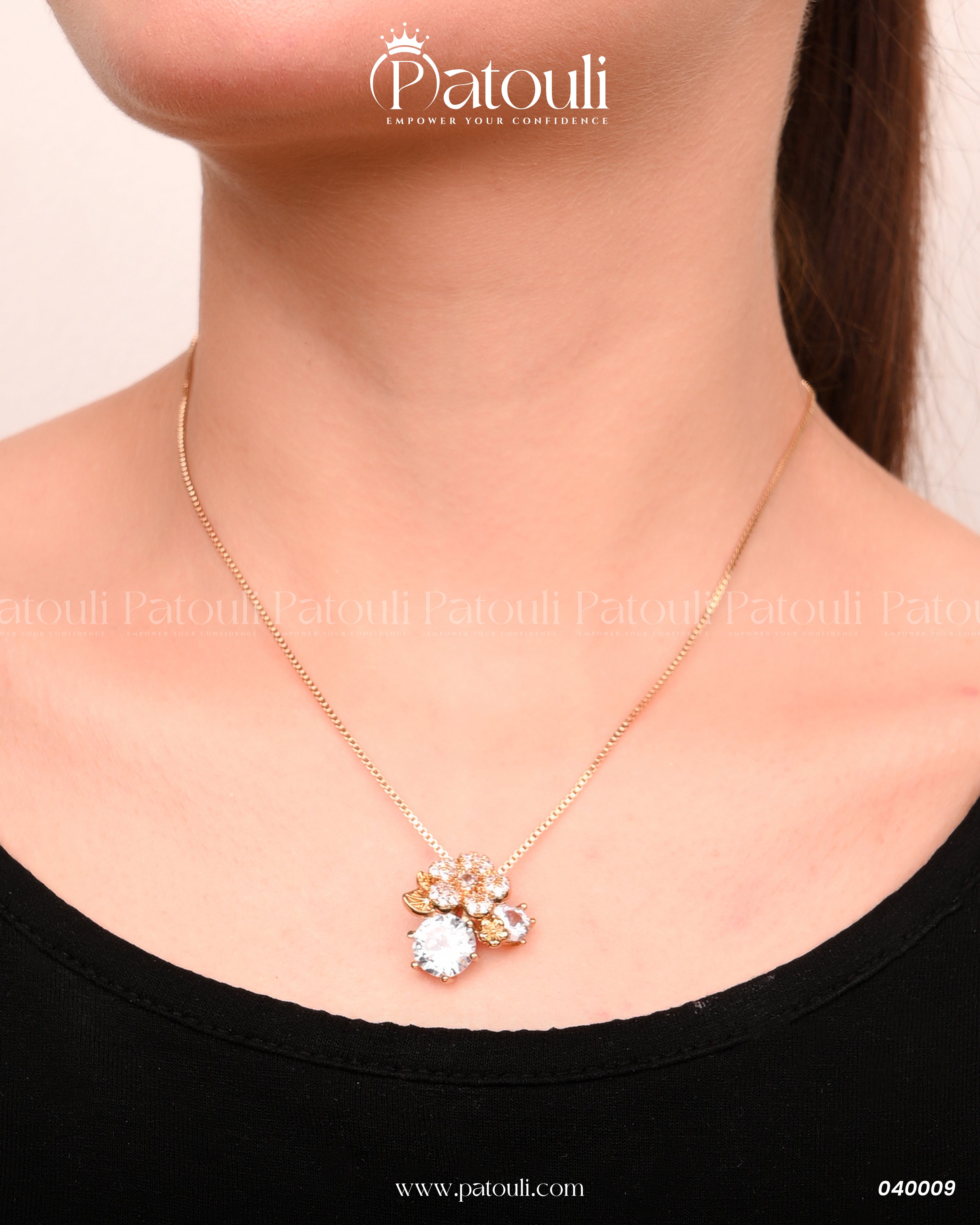 The Crystal Halo Spark Pendant Set