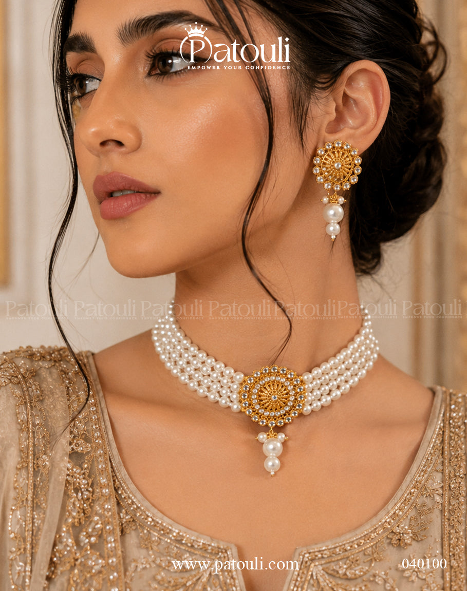 Dilkash Golden Choker set