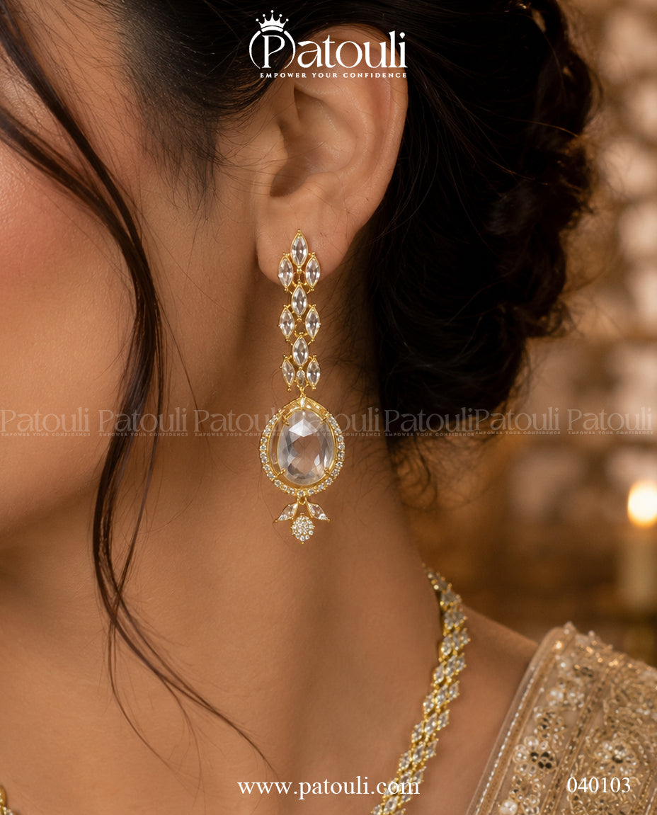 Designer American Diamond Party Wear Necklace Set