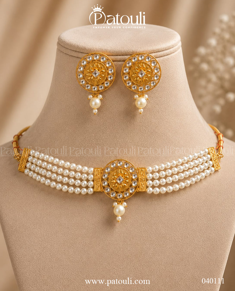 Noor-e-Zar Pearl Choker Set