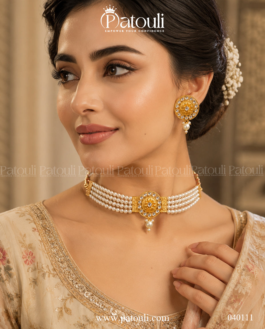 Noor-e-Zar Pearl Choker Set