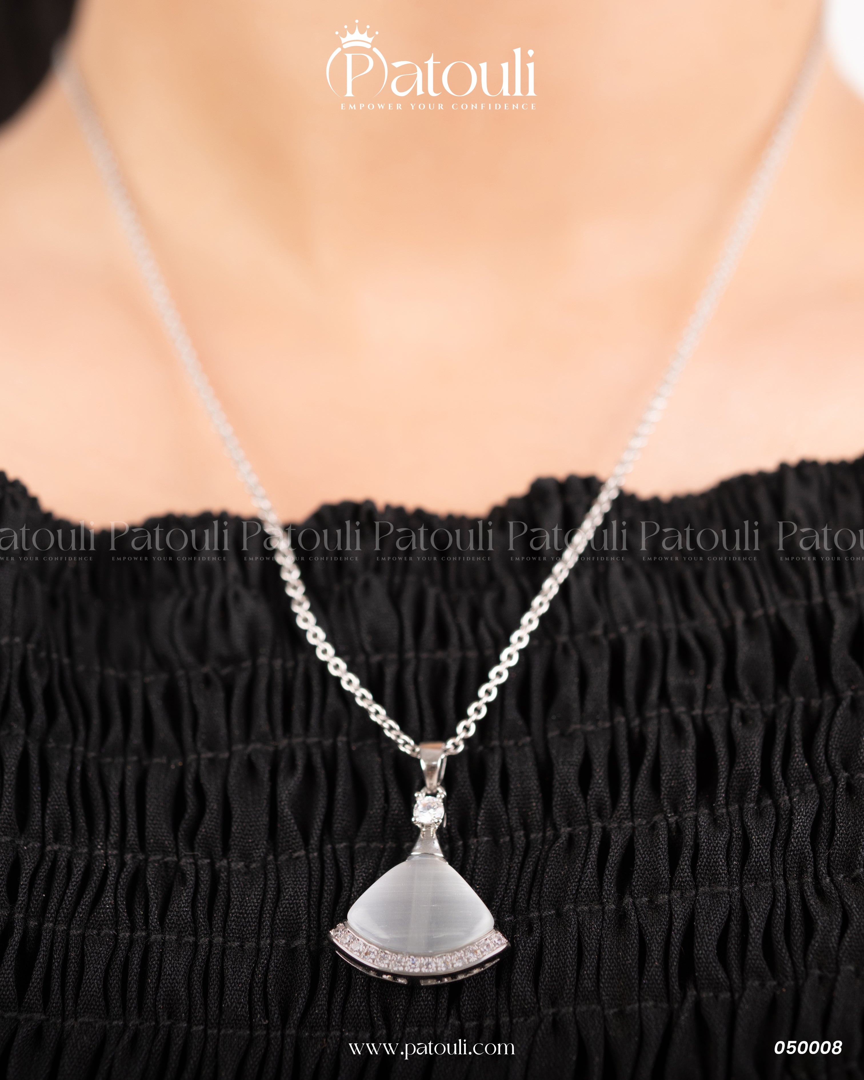 Grey Stone Necklace