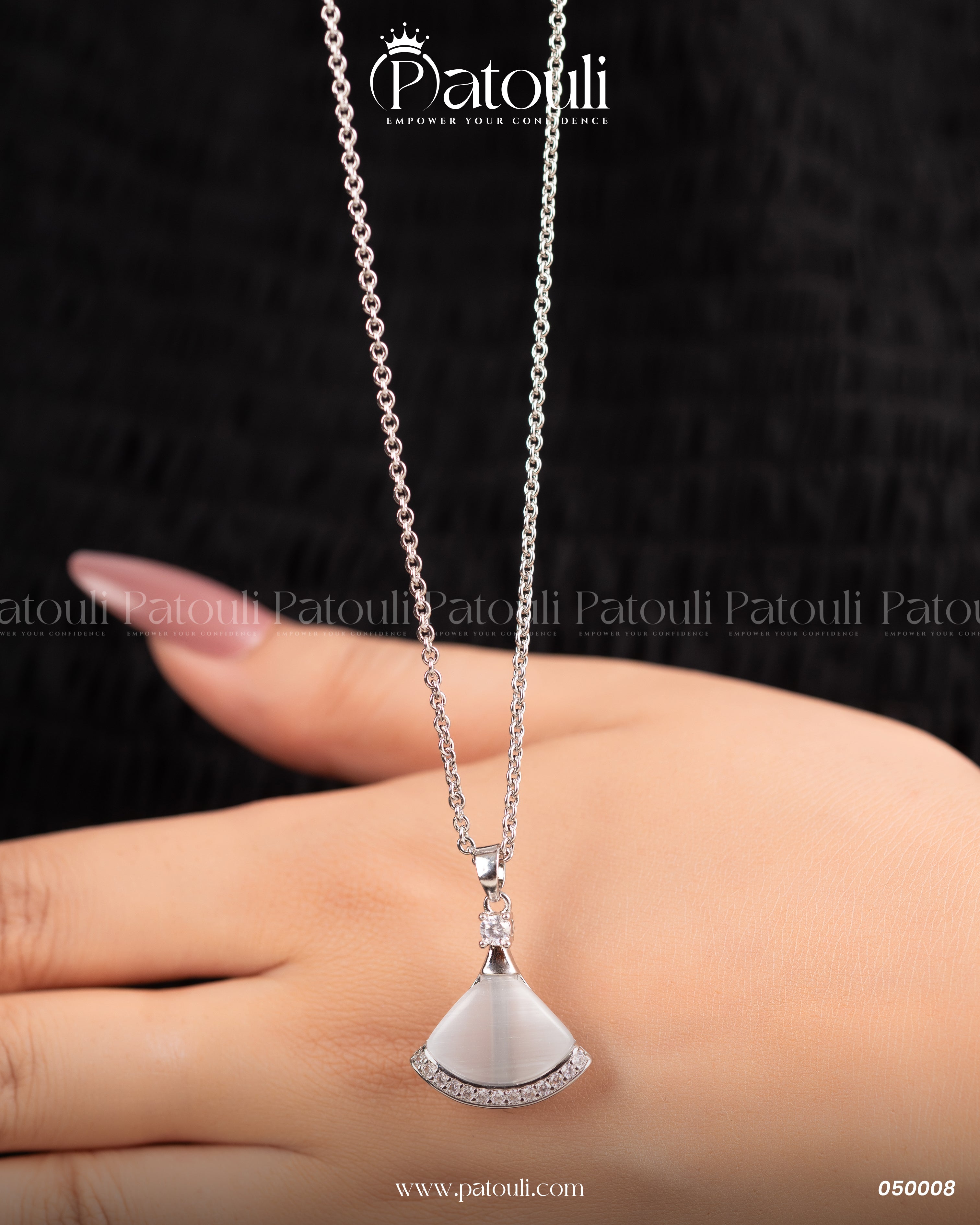 Grey Stone Necklace