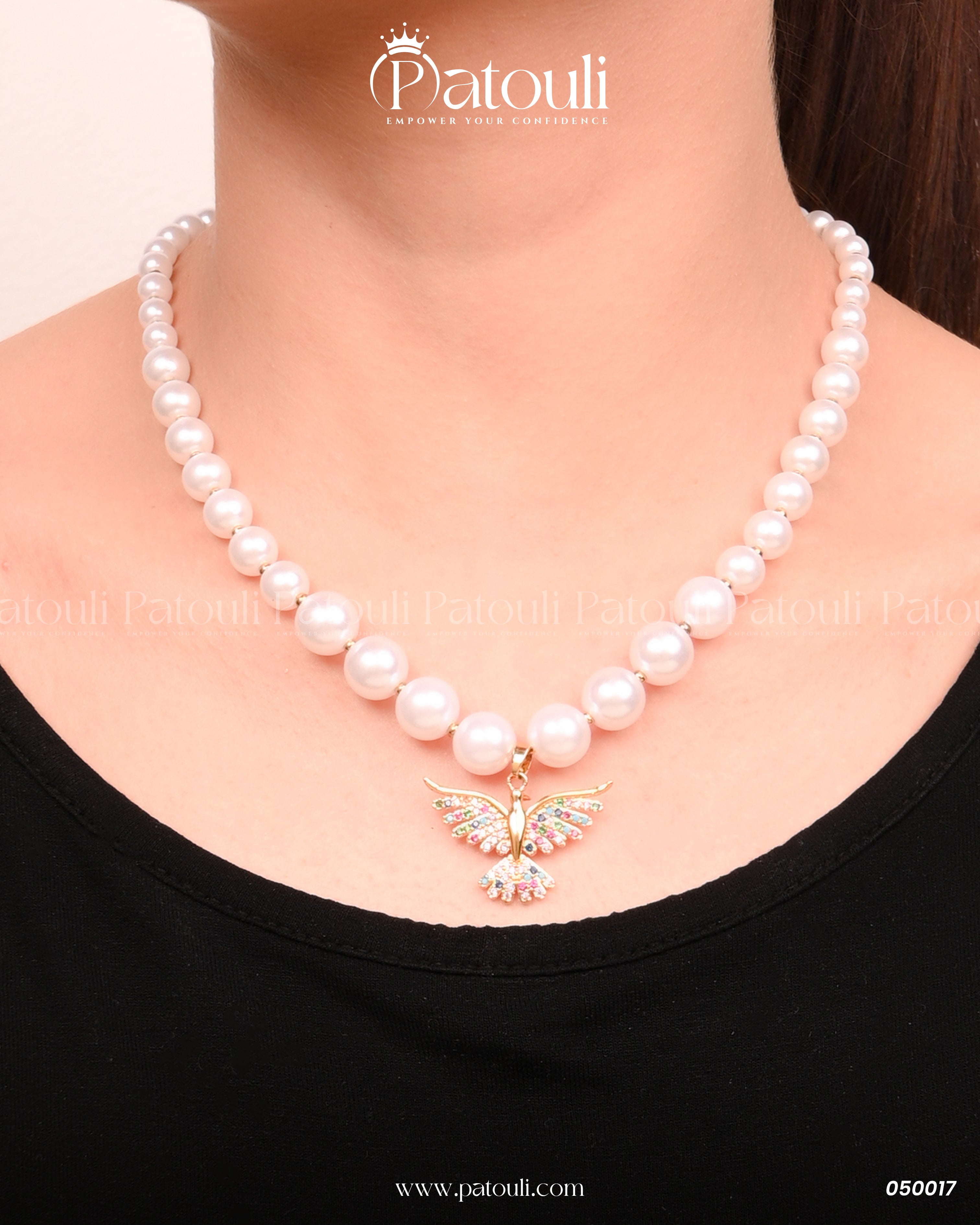 The Celeste Wings Pearl Pendant