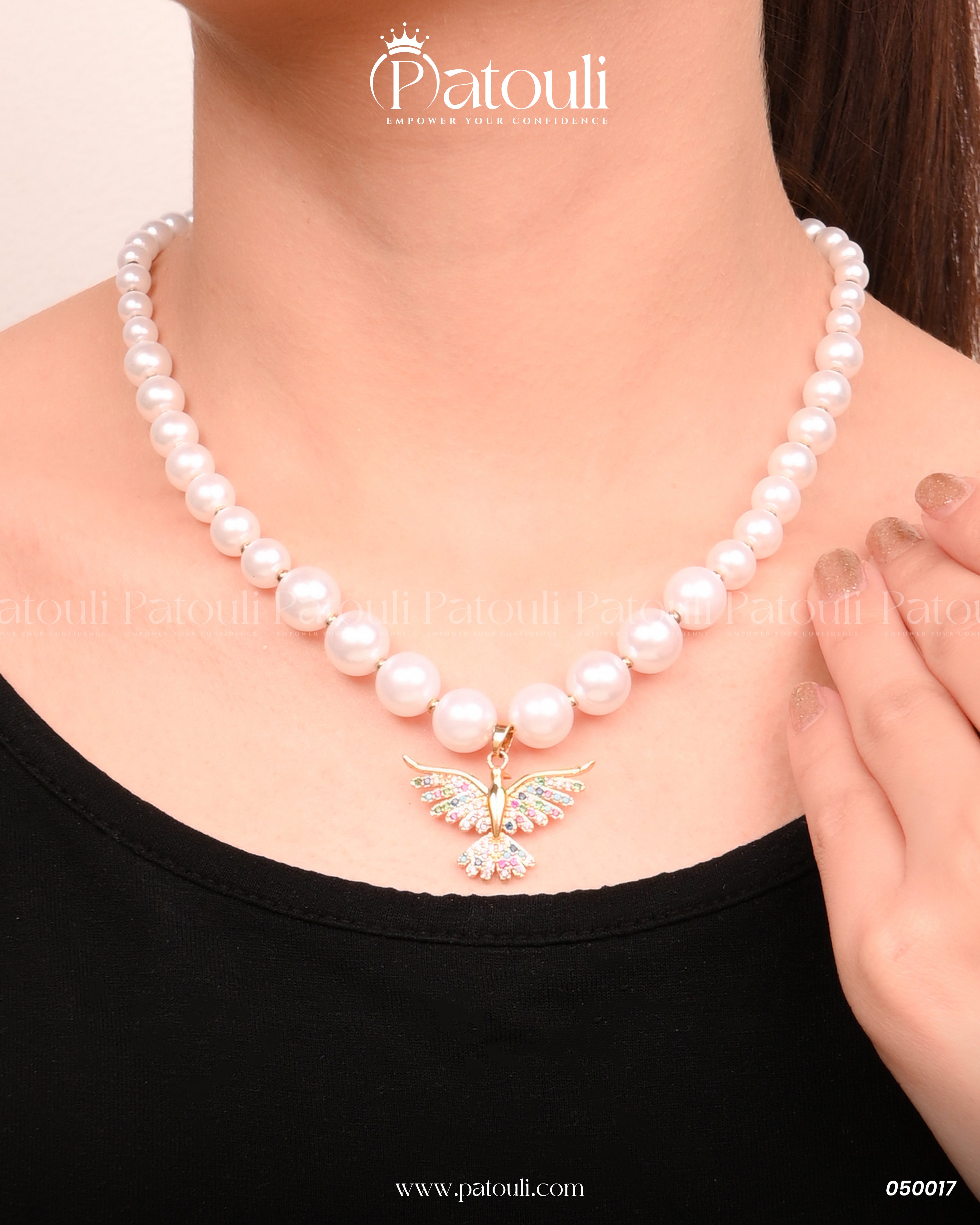 The Celeste Wings Pearl Pendant