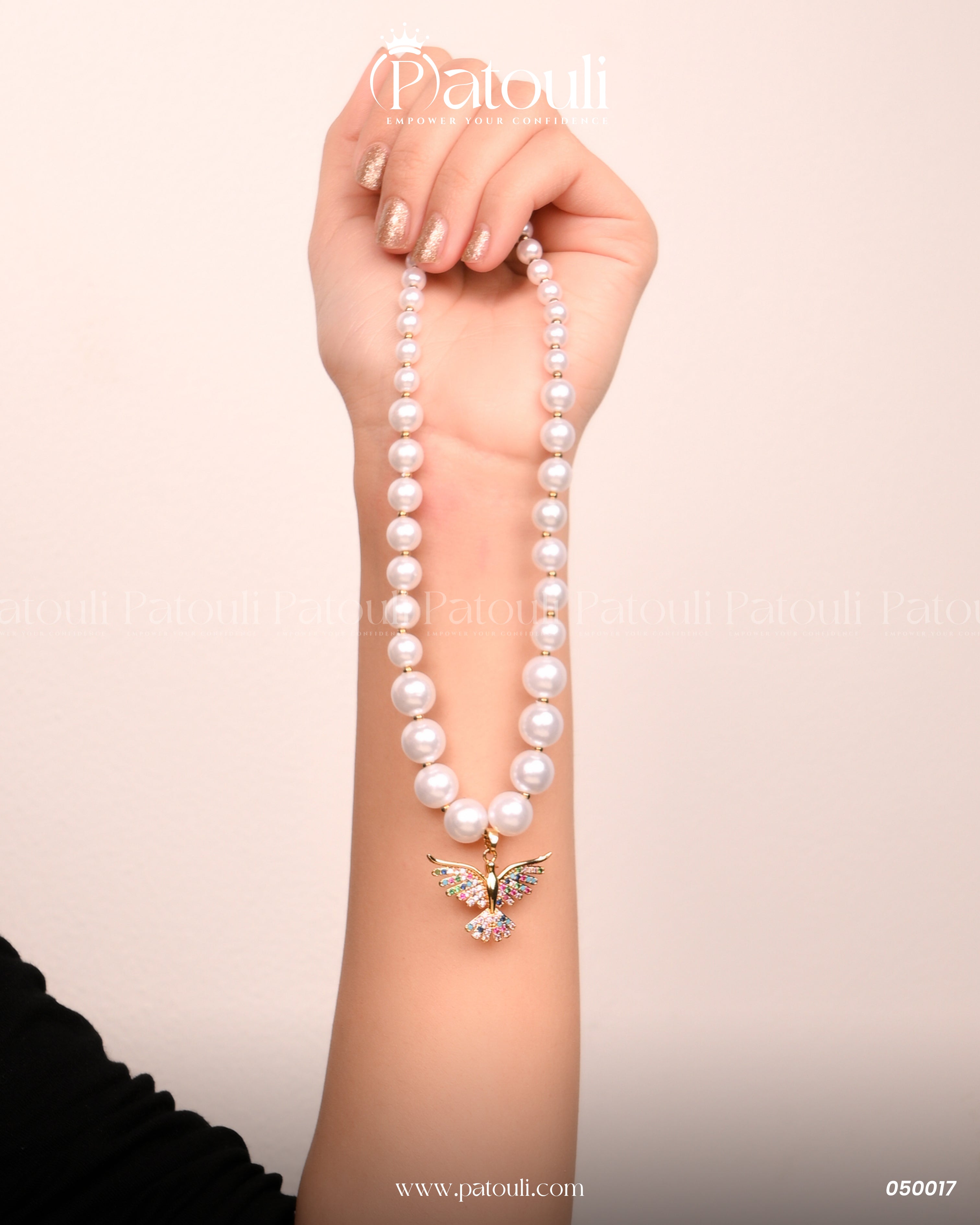 The Celeste Wings Pearl Pendant