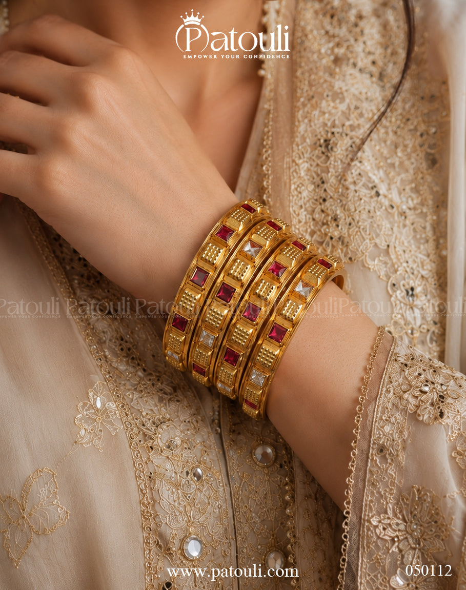Premium Indian Kada Bangles –  4 Pcs