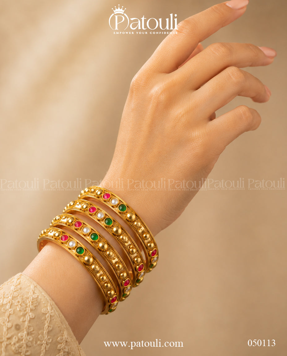 Designer Indian Bangles – 4 Pcs