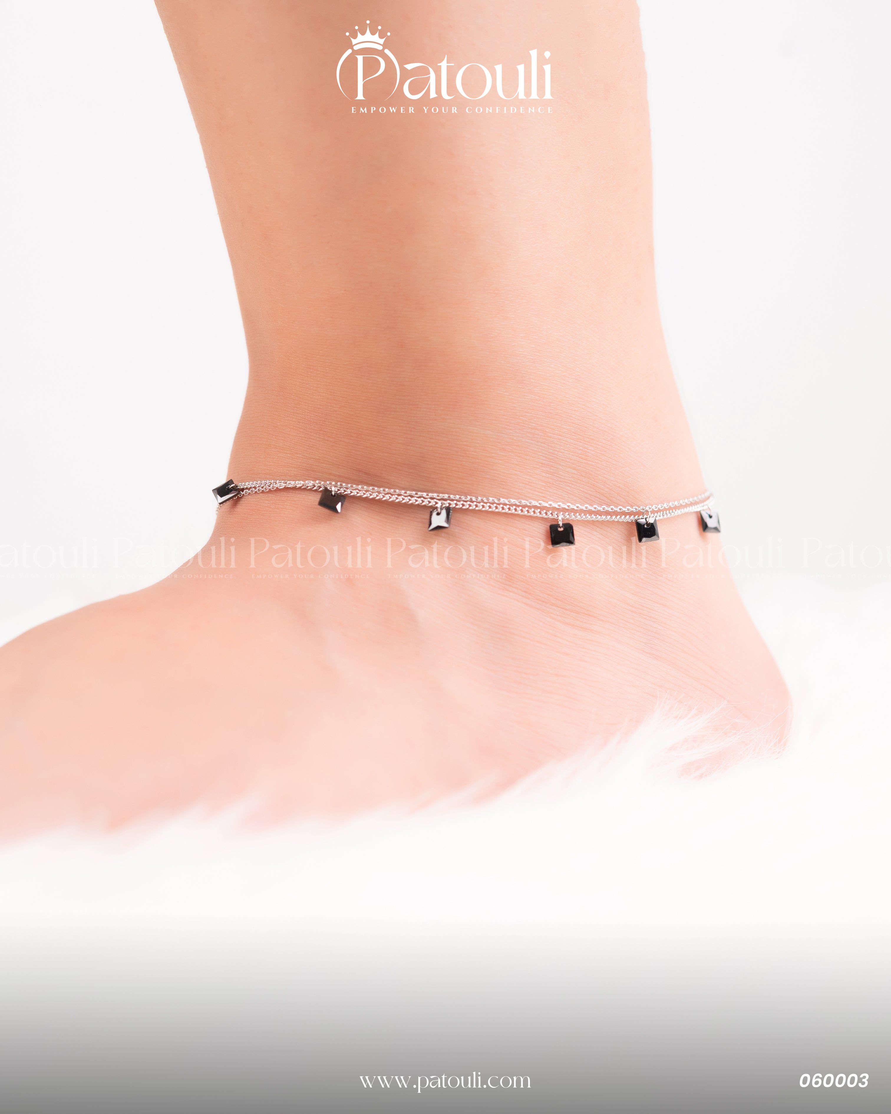 Black Square Anklet