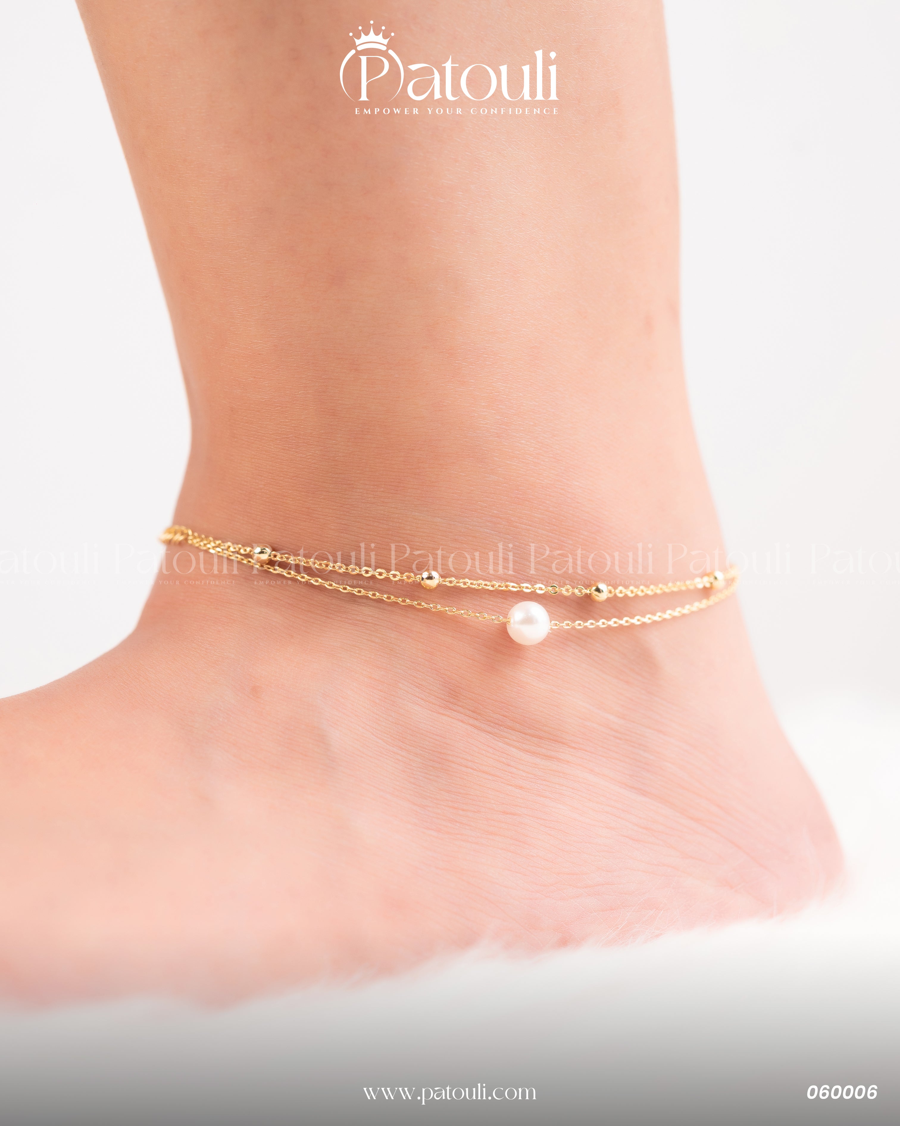 Golden Double Chain Anklet