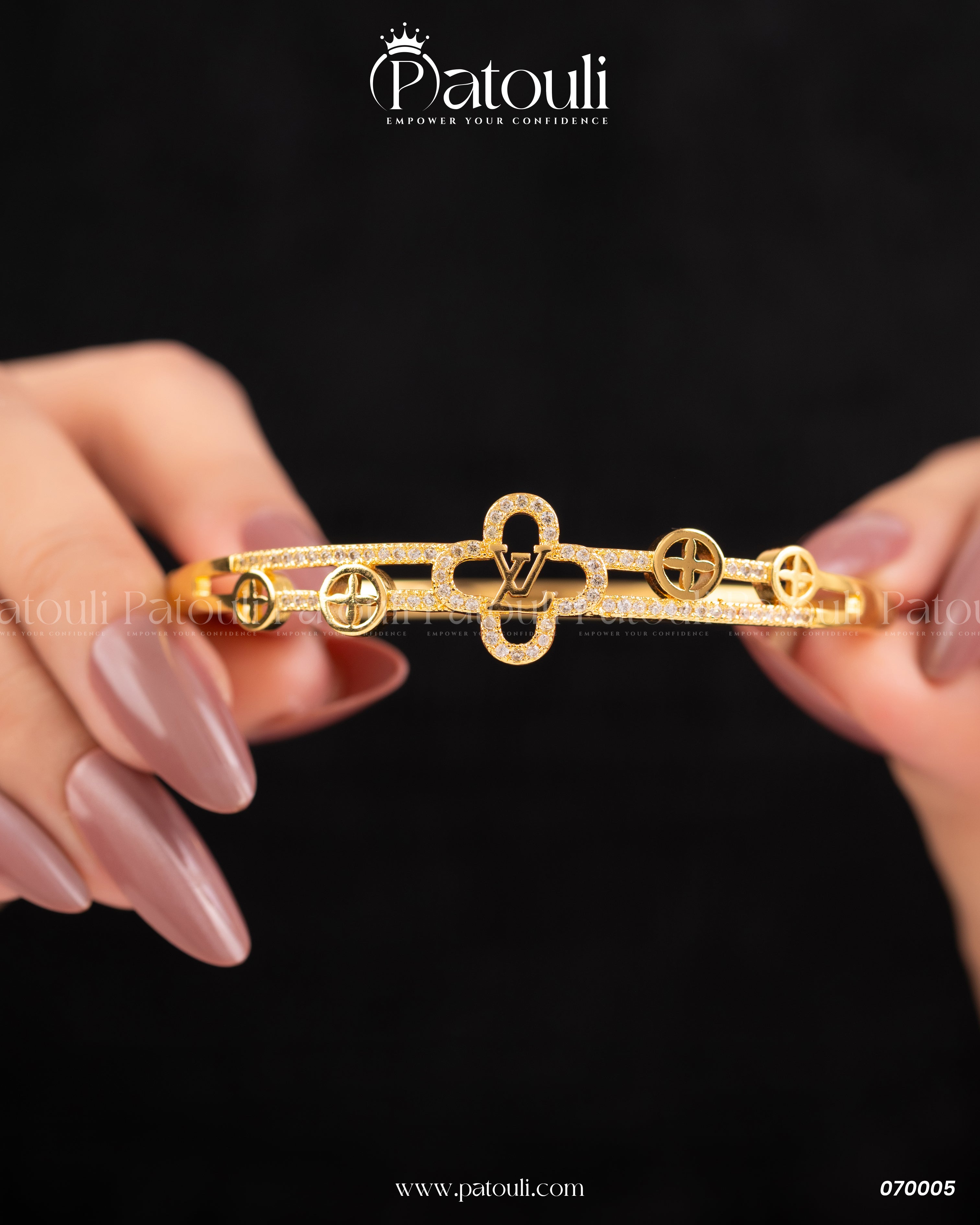 Loop Design Bangles With Ring Pack of 3